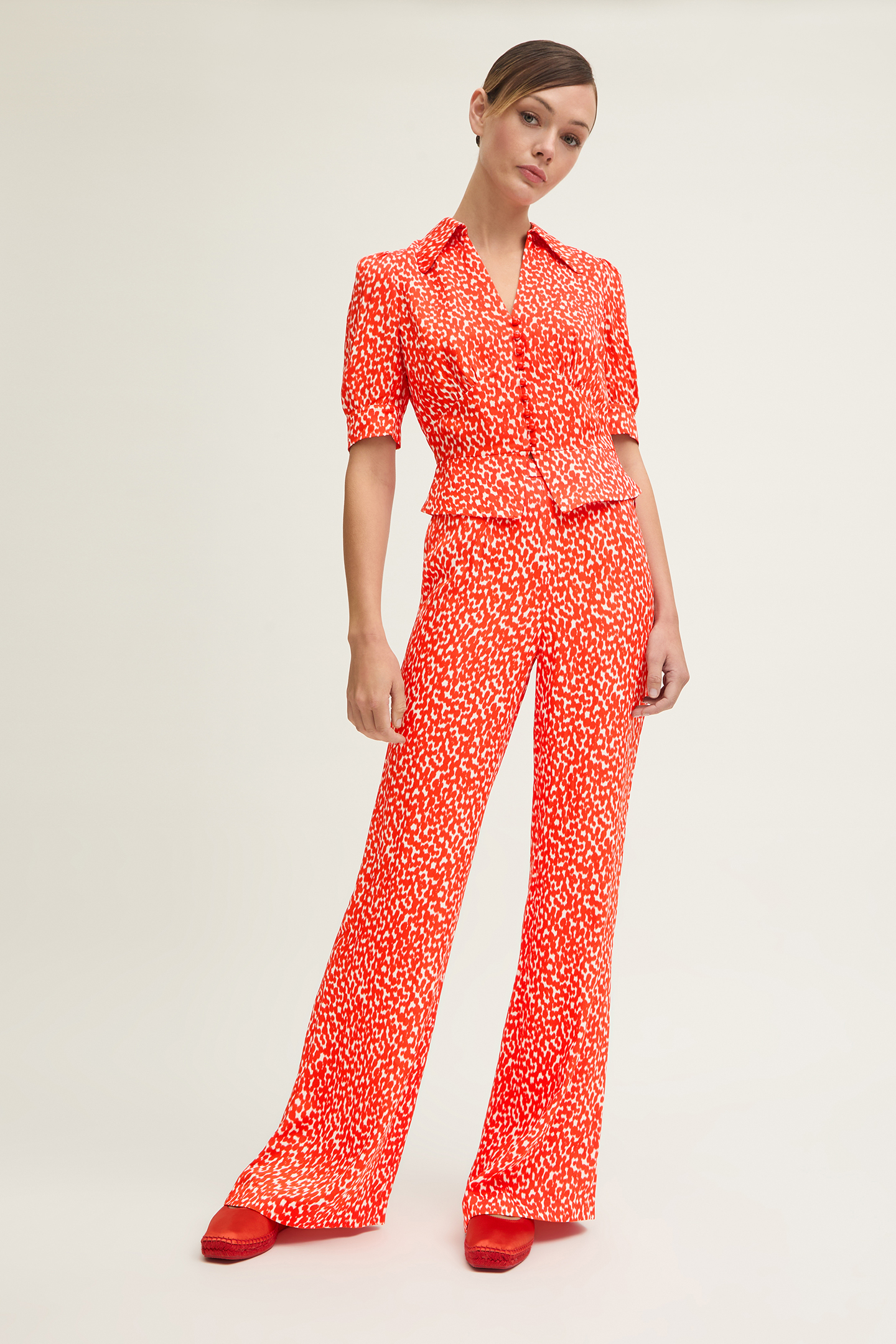 TW SOPHIE IKAT BLOUSE RED 2