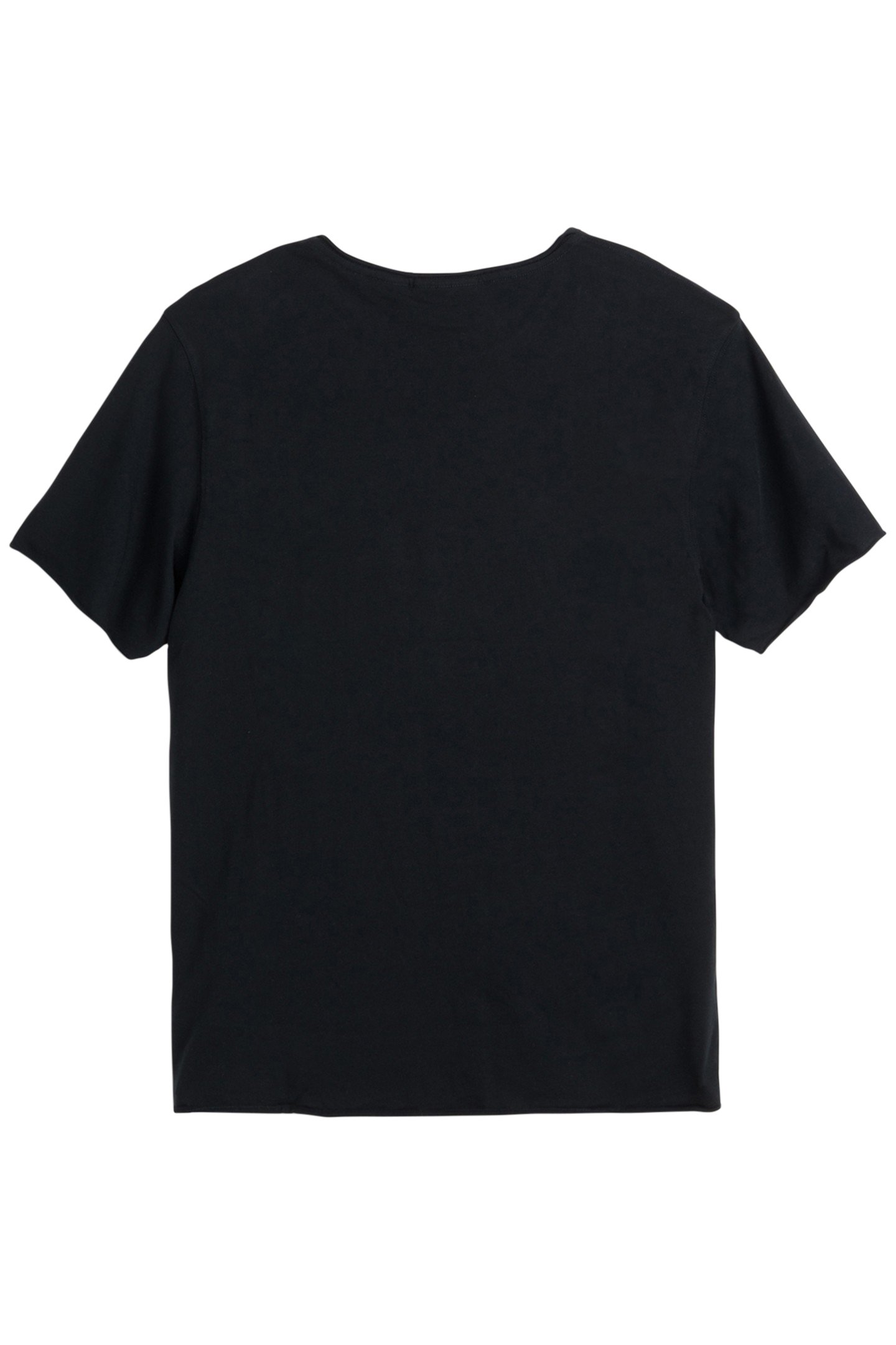 SS ROLL NECK TEE BLACK/RED 2