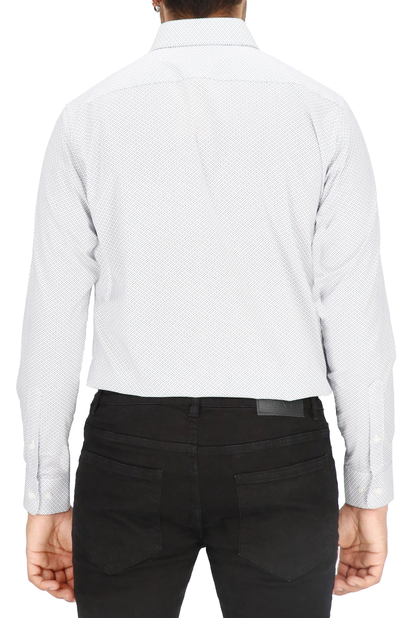 DRESS SHIRT WHITE/GREEN 2