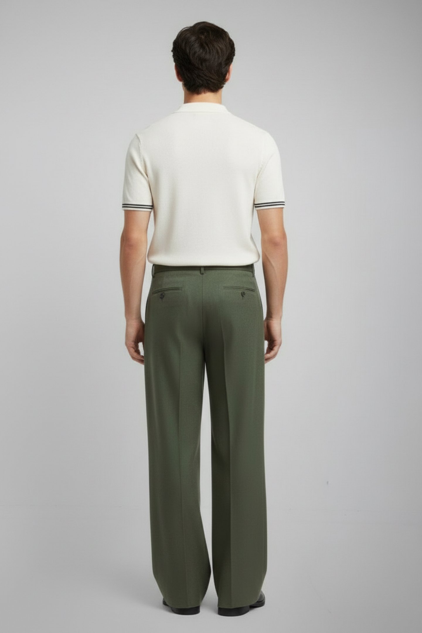 TIPPED SHIRT SHORT SLEEVE ECRU/MARINE 2