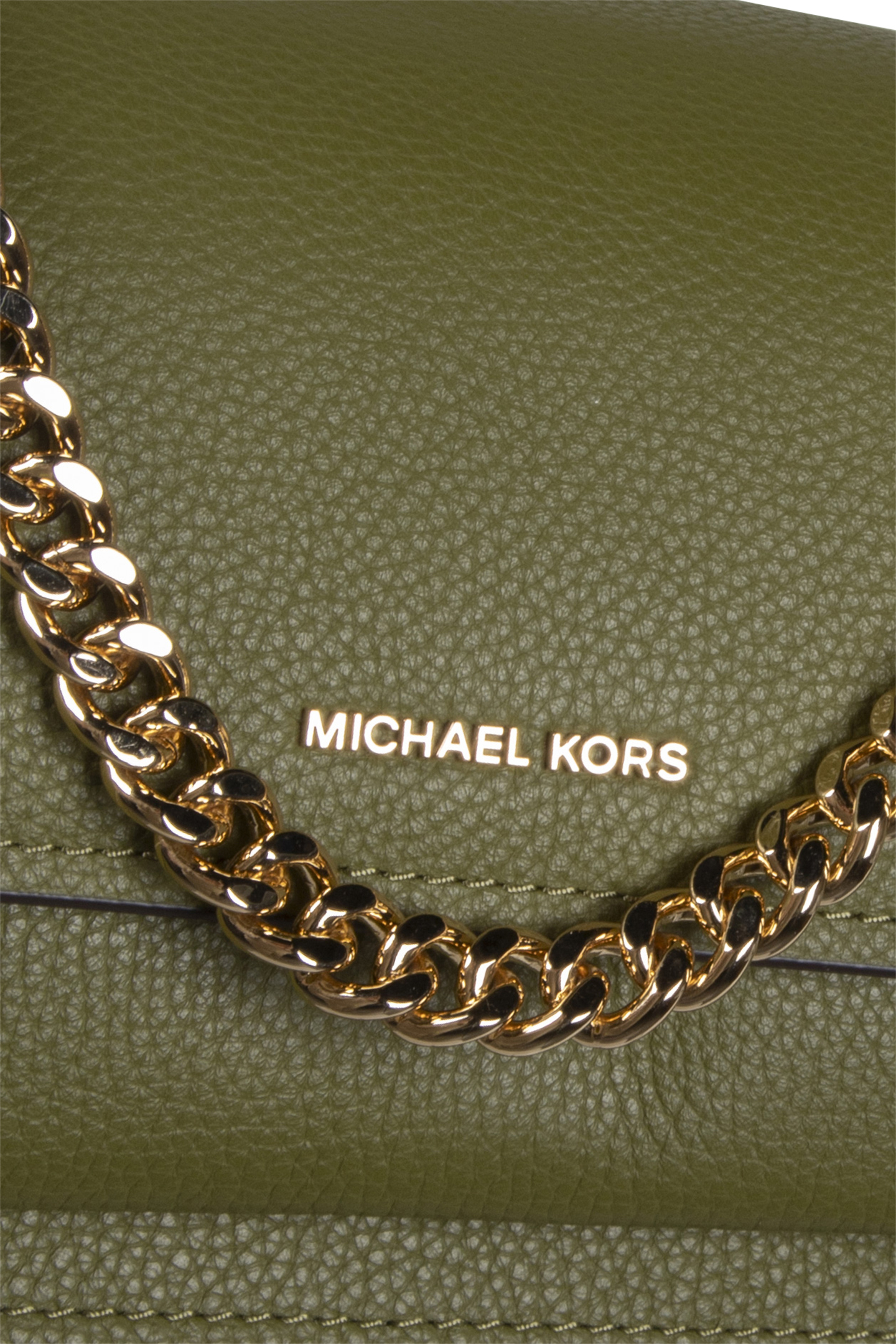 LEATHER SHOULDER BAG IN OLIVE 5