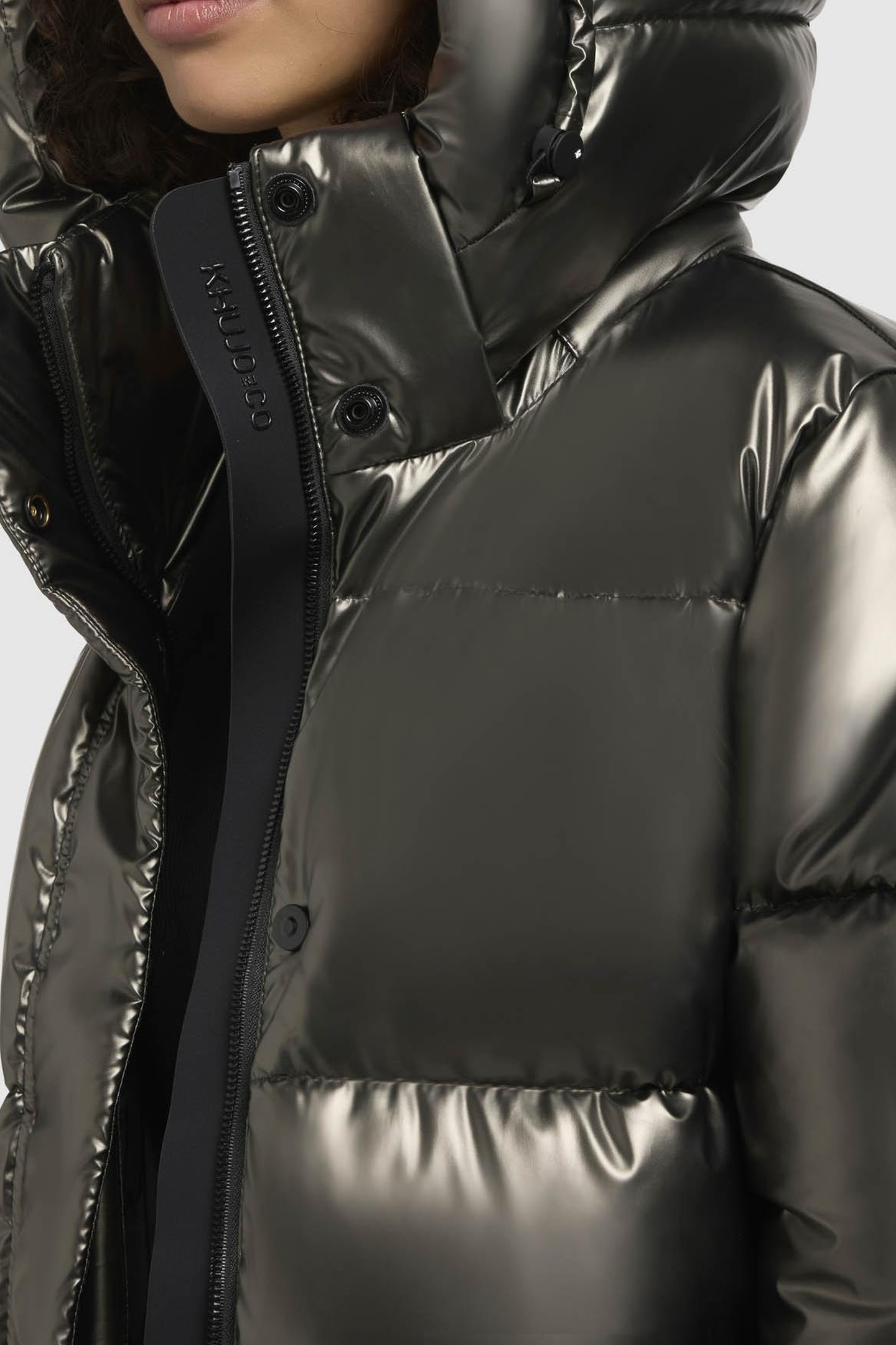 RACHEL SHINY COAT MUD BROWN 9