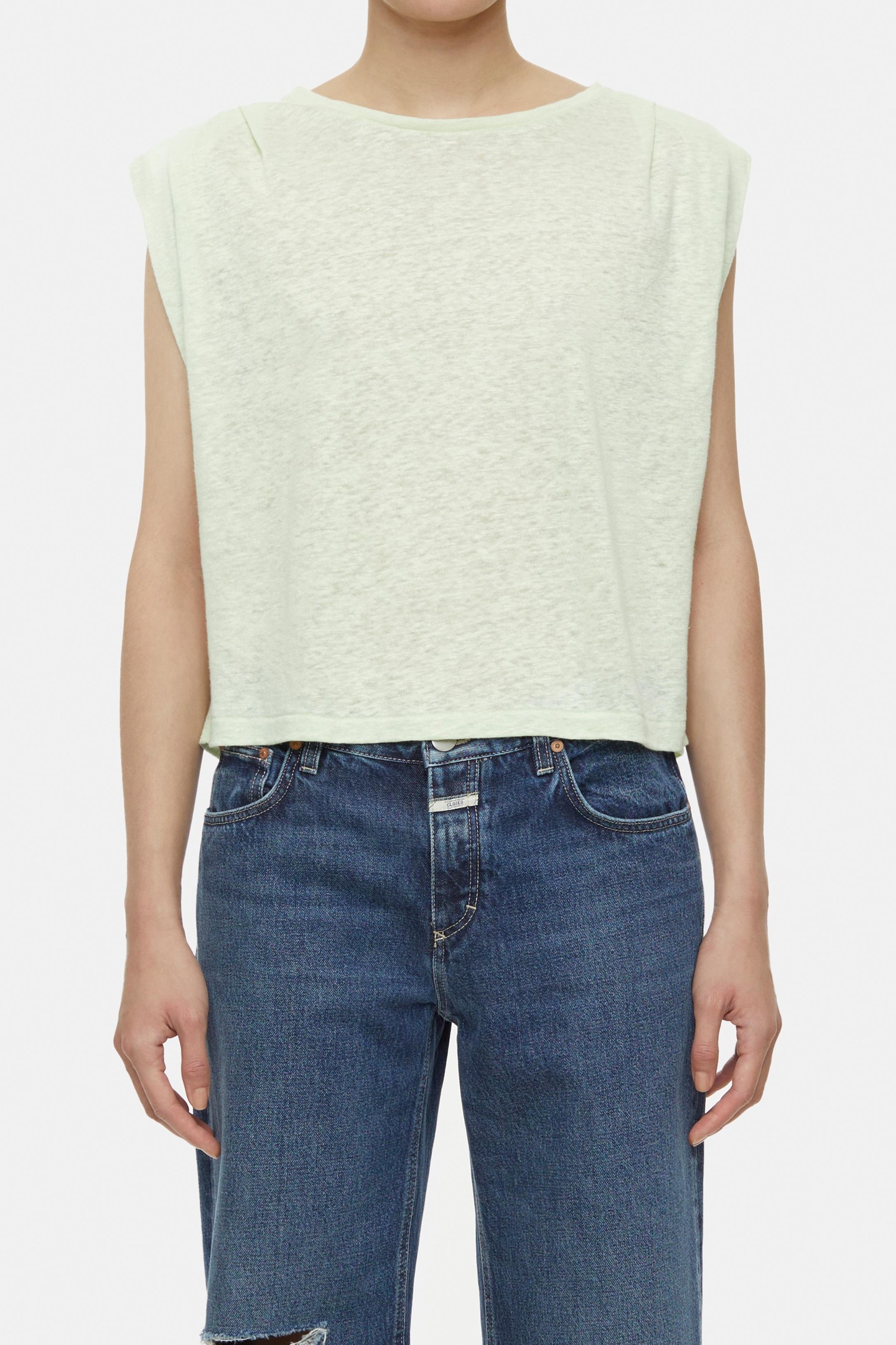 PLEATED SLEEVELESS T-SHIRTS LIMONATTA 2