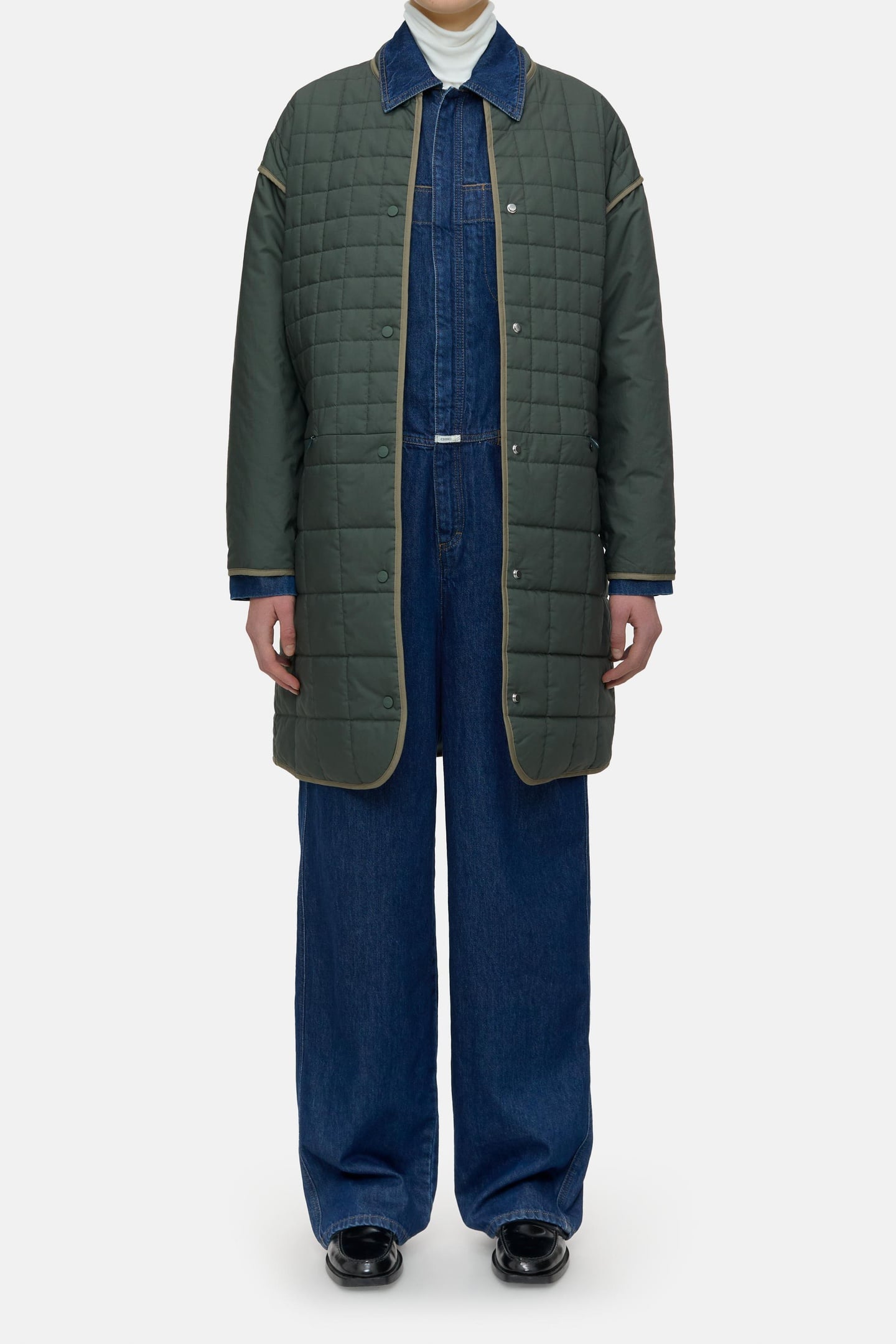 REVERSIBLE QUILTED COAT PINI GREEN 1