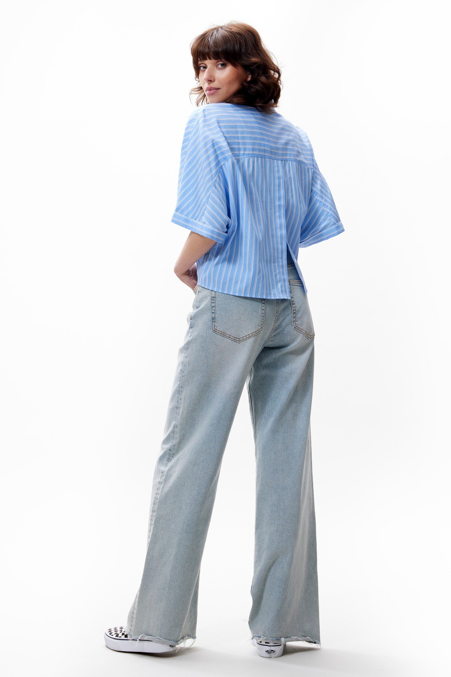 SHORT SLEEVE BLOUSE CORNFLOWER BLUE 2