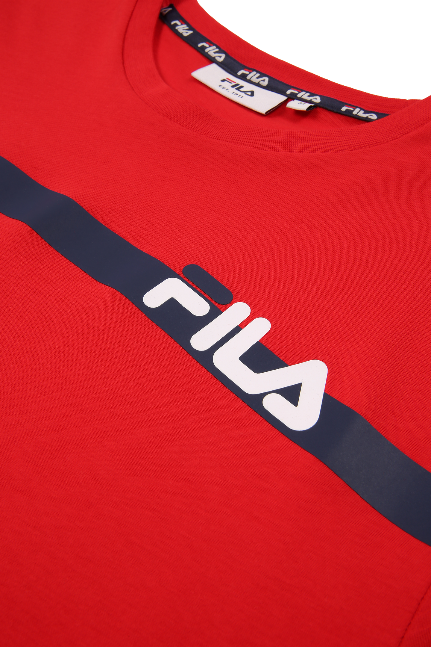 SIDNEY TEE WITH BLOCK STRIPES TRUE RED 3