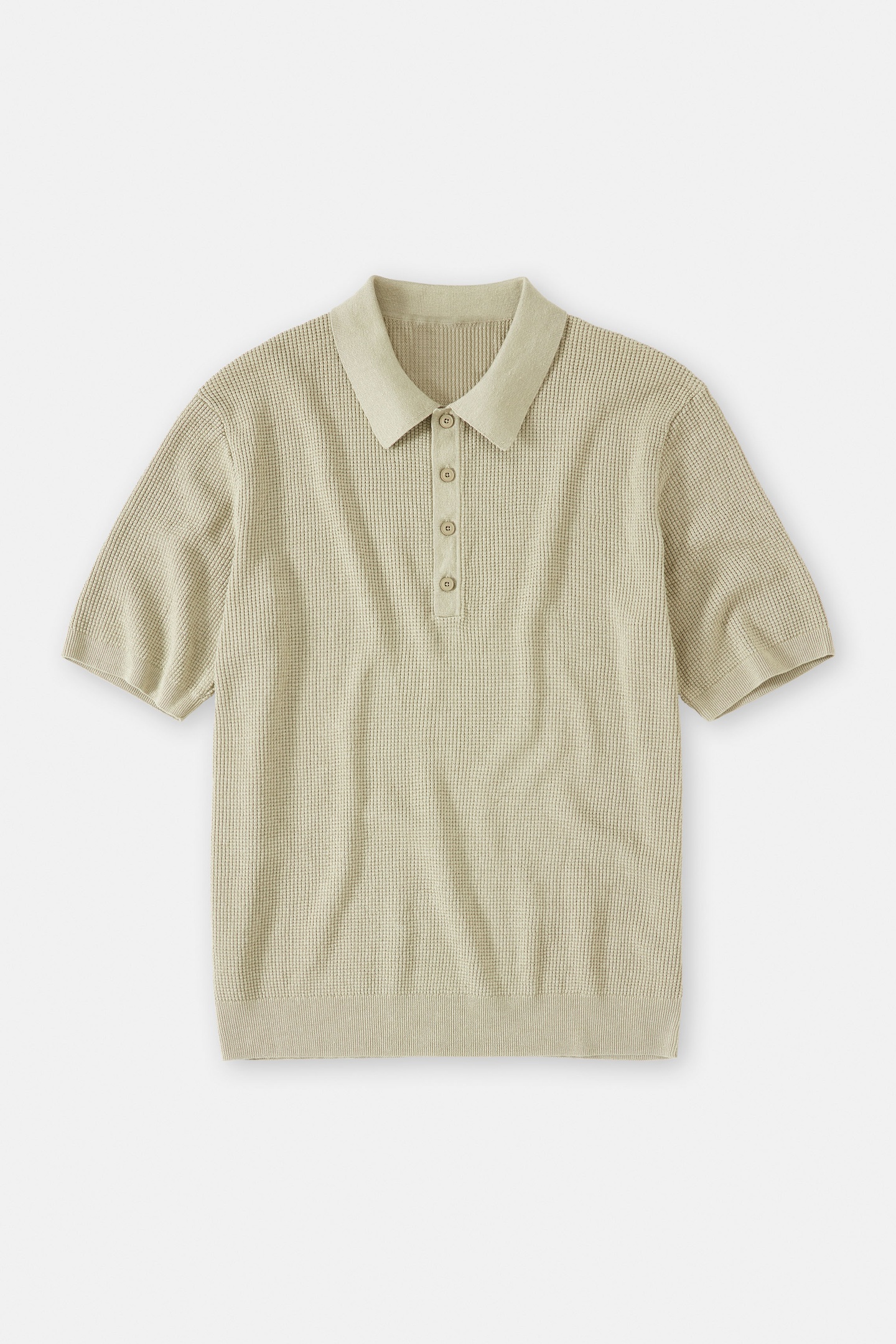 SHORT SLEEVE POLO KNITS SAGE TEA 4