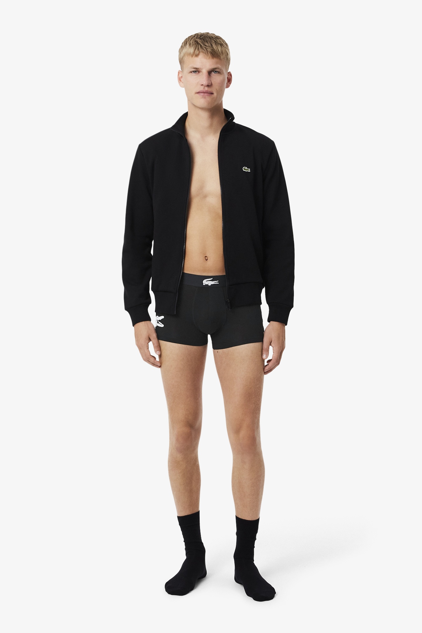 3-PACK STRETCH COTTON TRUNKS BLACK/WHITE-BLACK-BLACK 3