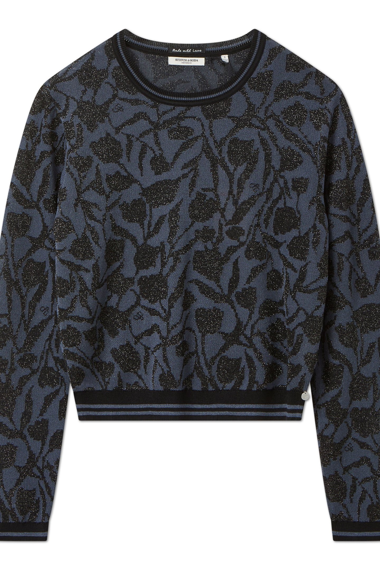 JACQUARD PULLOVER SEABORNE/ BLACK NIGHT LUREX 5