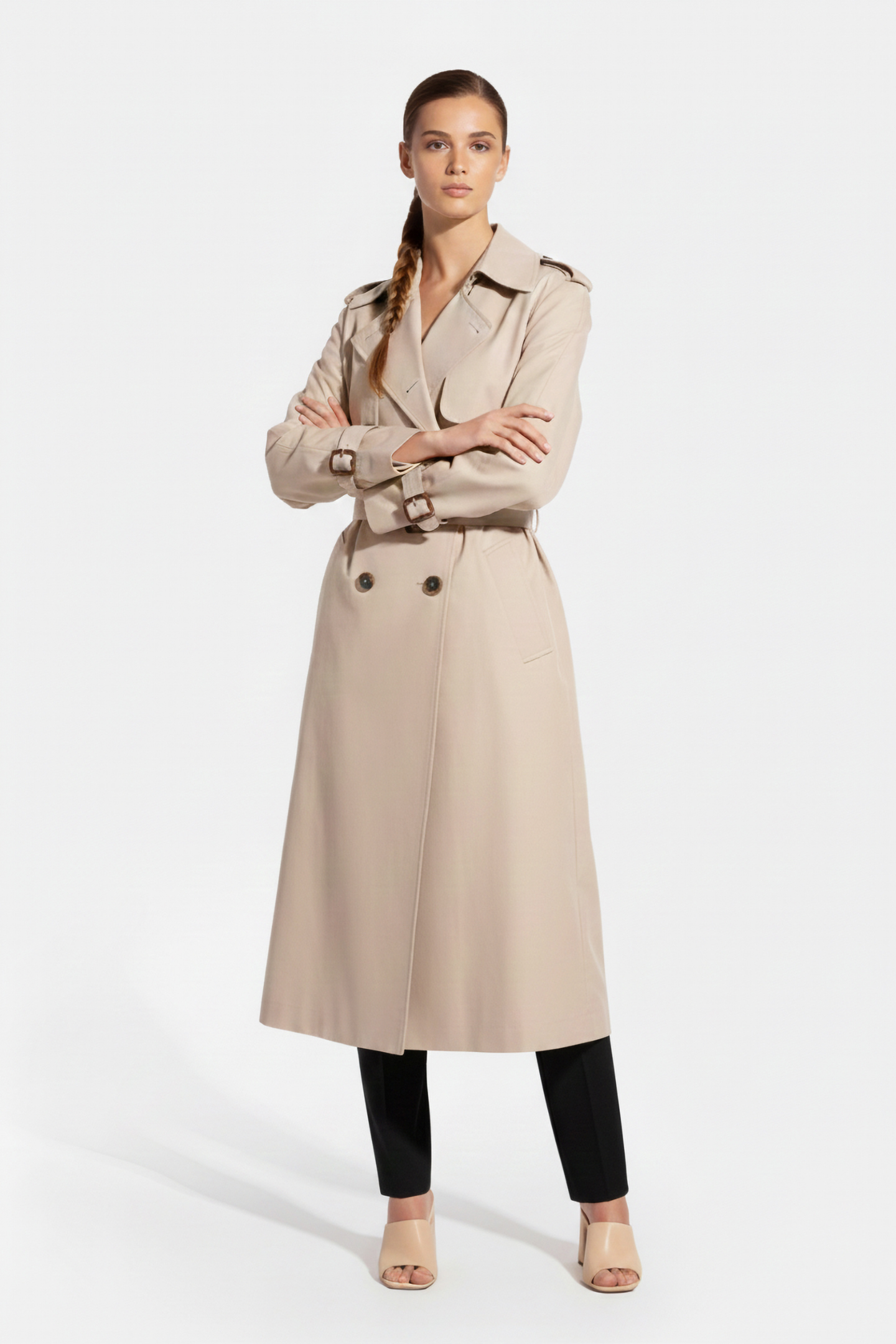 GUESS ECO AMIRA TRENCH LIGHT MINK 1