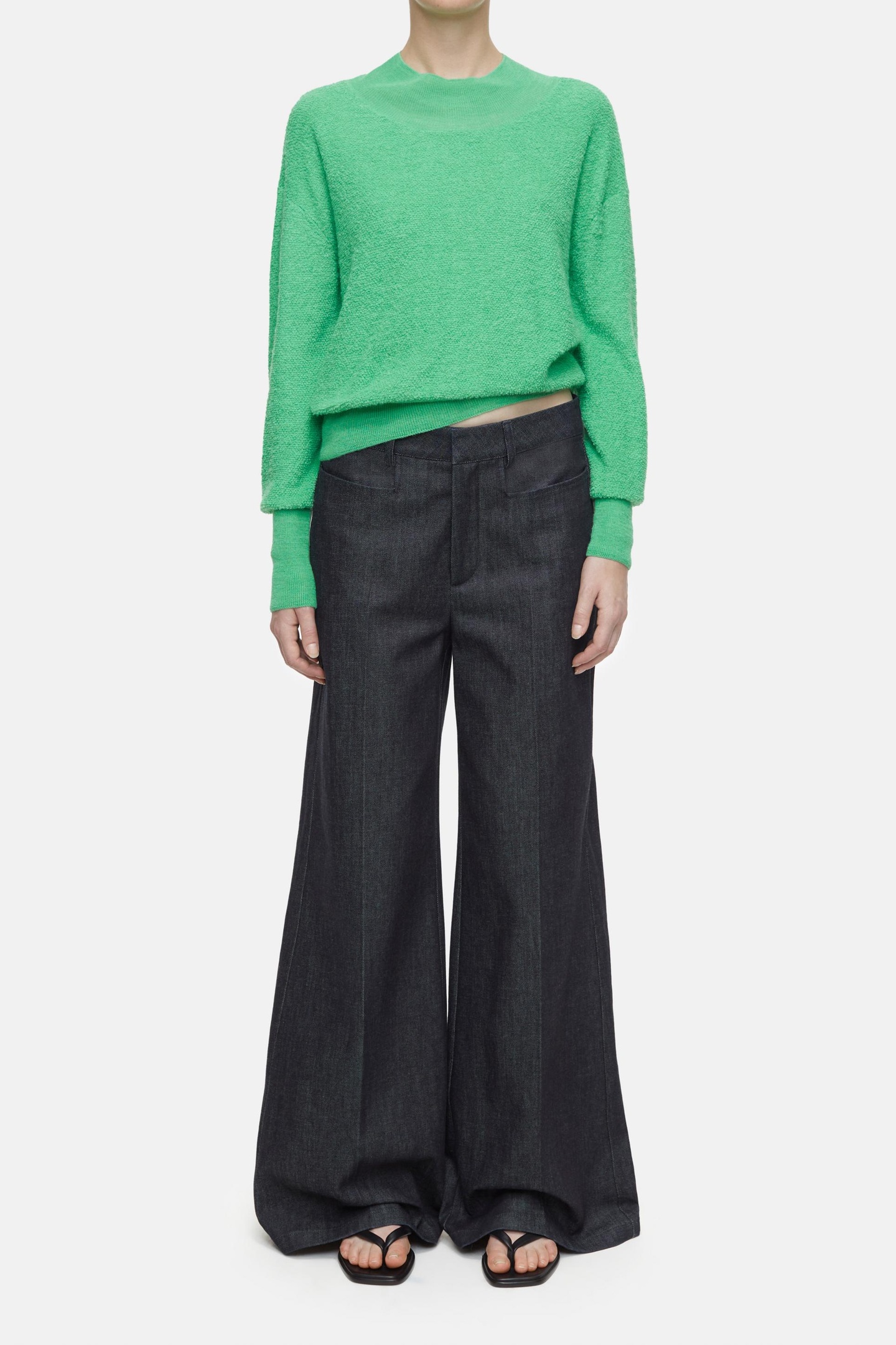 Closed Cropped Mock Neck Knits Green Kick Maat: XXS | Sweaters Outlet | Dames | Groen