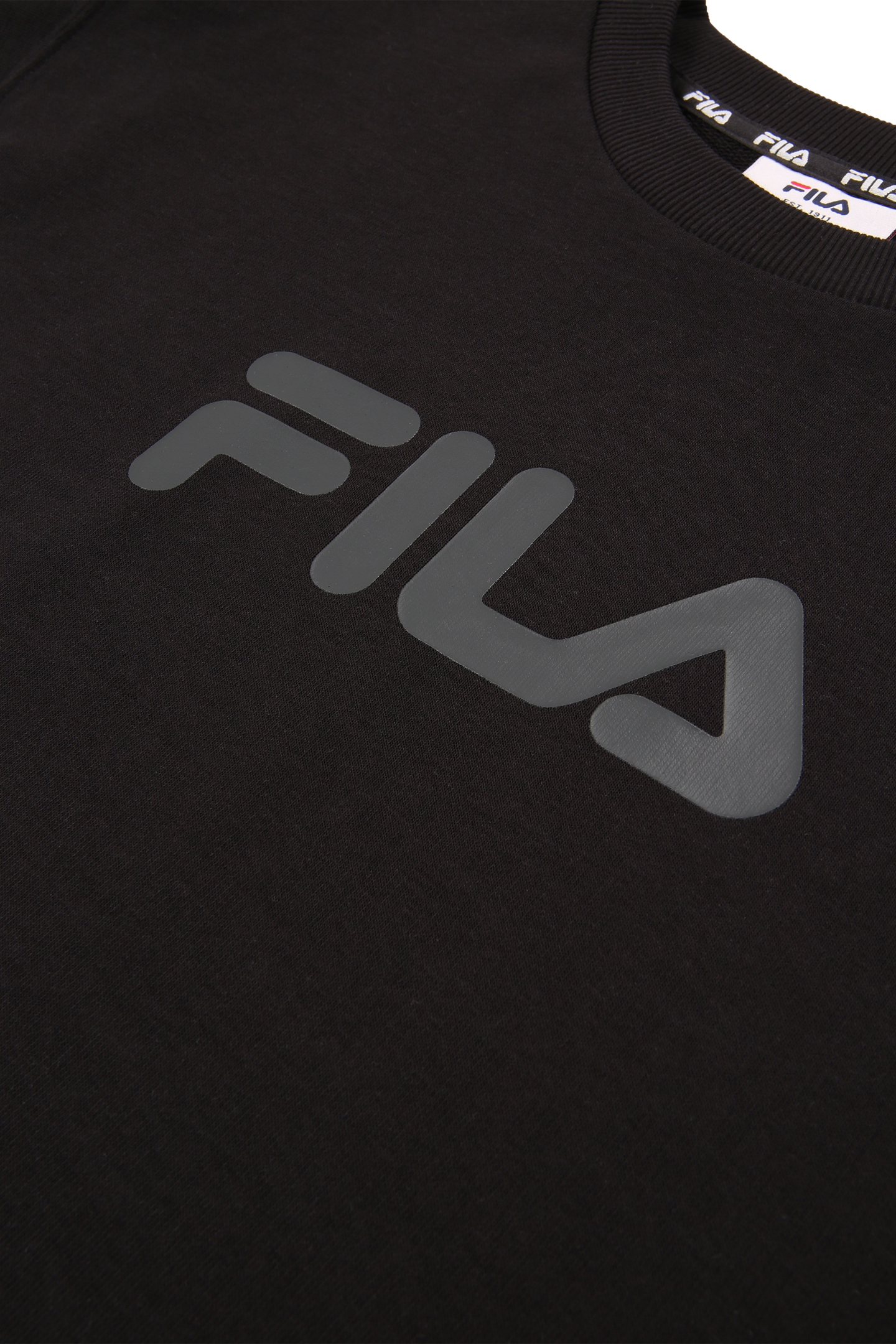 UNISEX ZANTEN LOGO CREW SWEAT BLACK 3