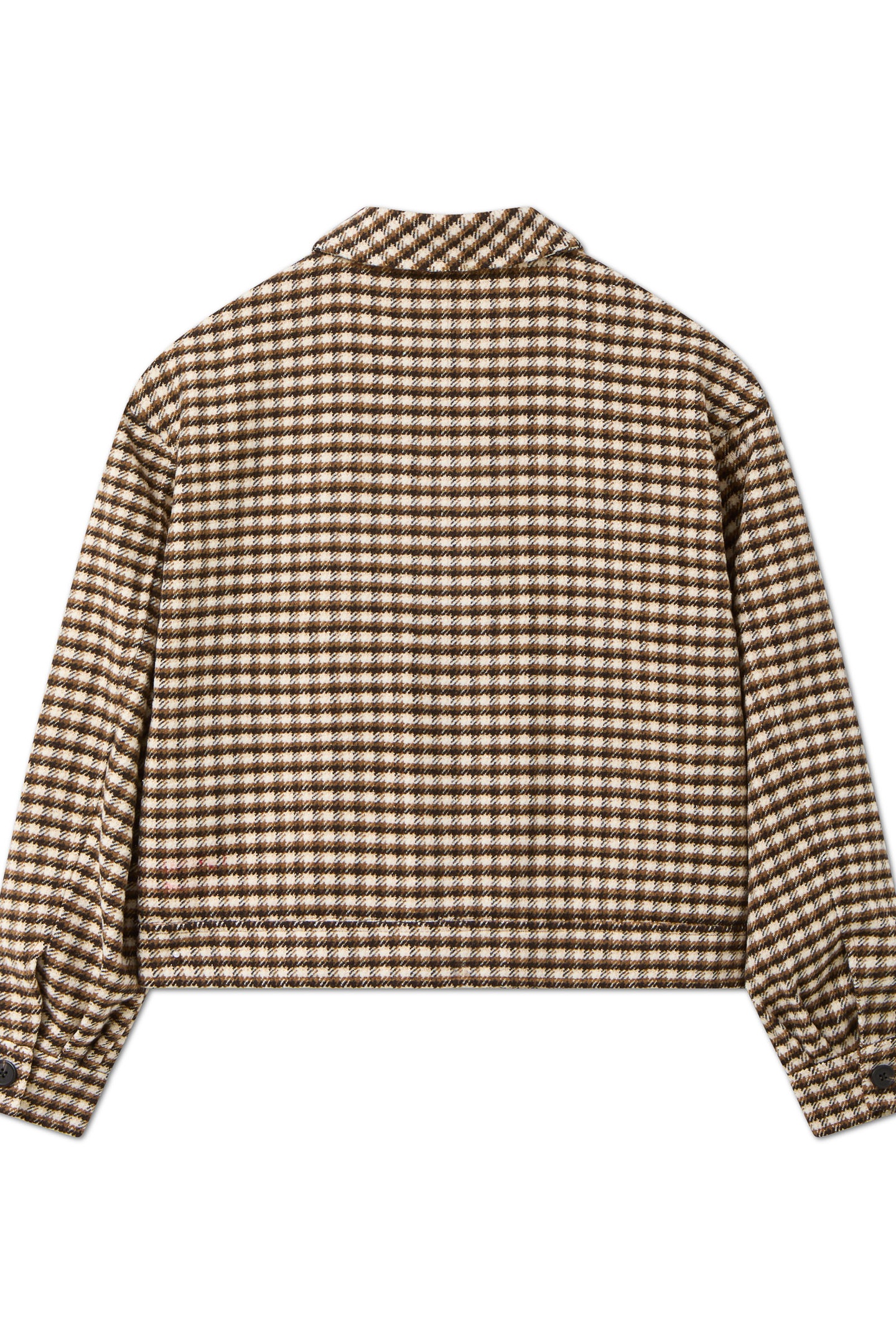 BOXY JACKET BROWN AND BEIGE TWEED WITH PRINTED LINING 5
