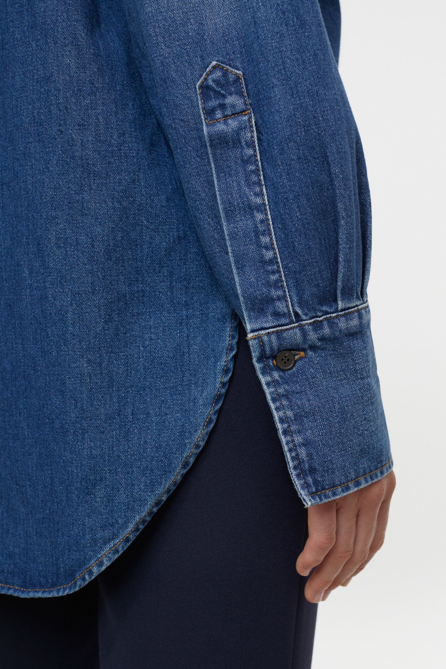 BOXY LONG SLEEVE SHIRT DARK BLUE 5