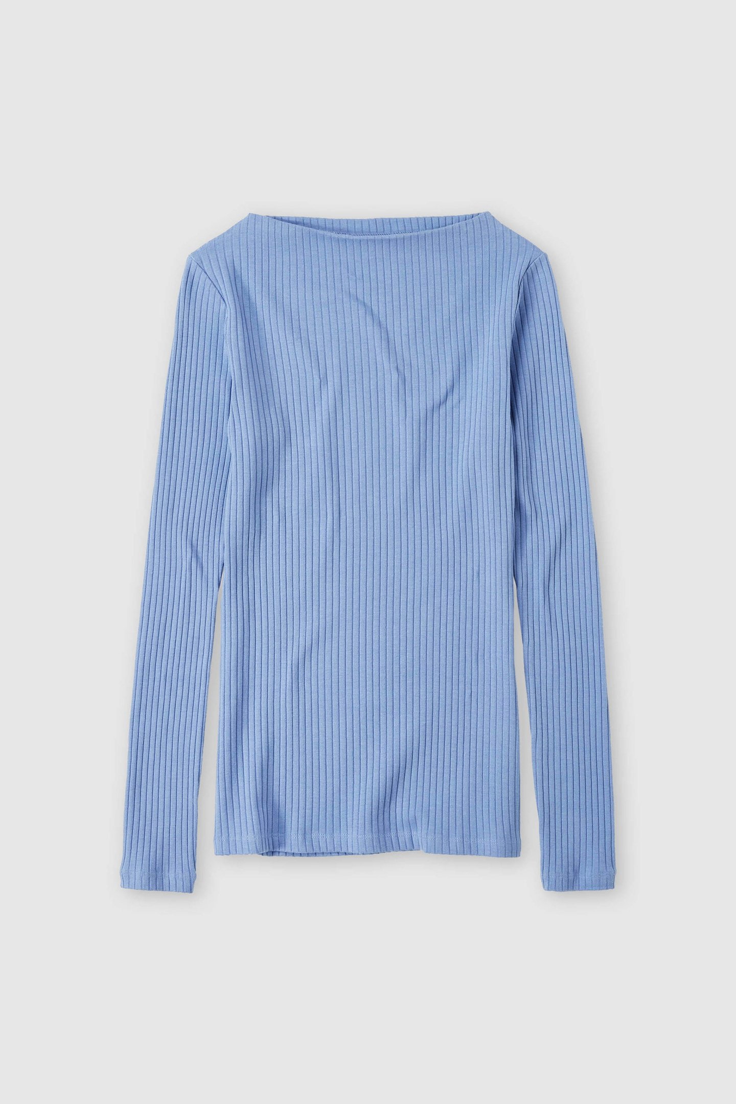 STRAIGHT NECK LONGSLEEVE T-SHIRTS BLUE HORIZON 8