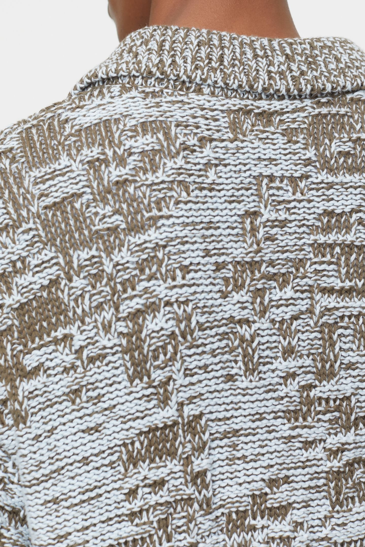 JACQUARD CARDIGAN KNITS TEAK WOOD 9