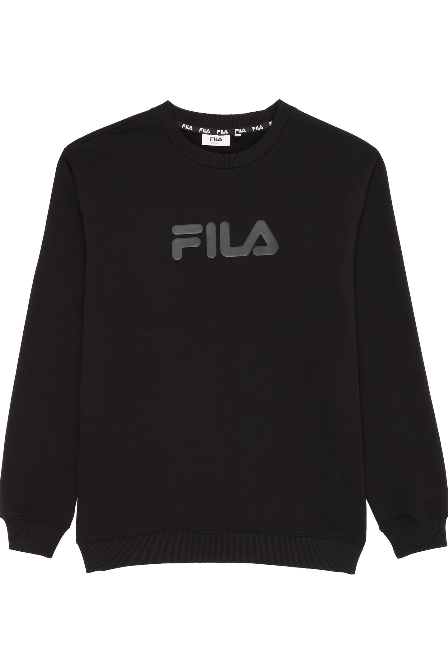 UNISEX ZANTEN LOGO CREW SWEAT BLACK 1