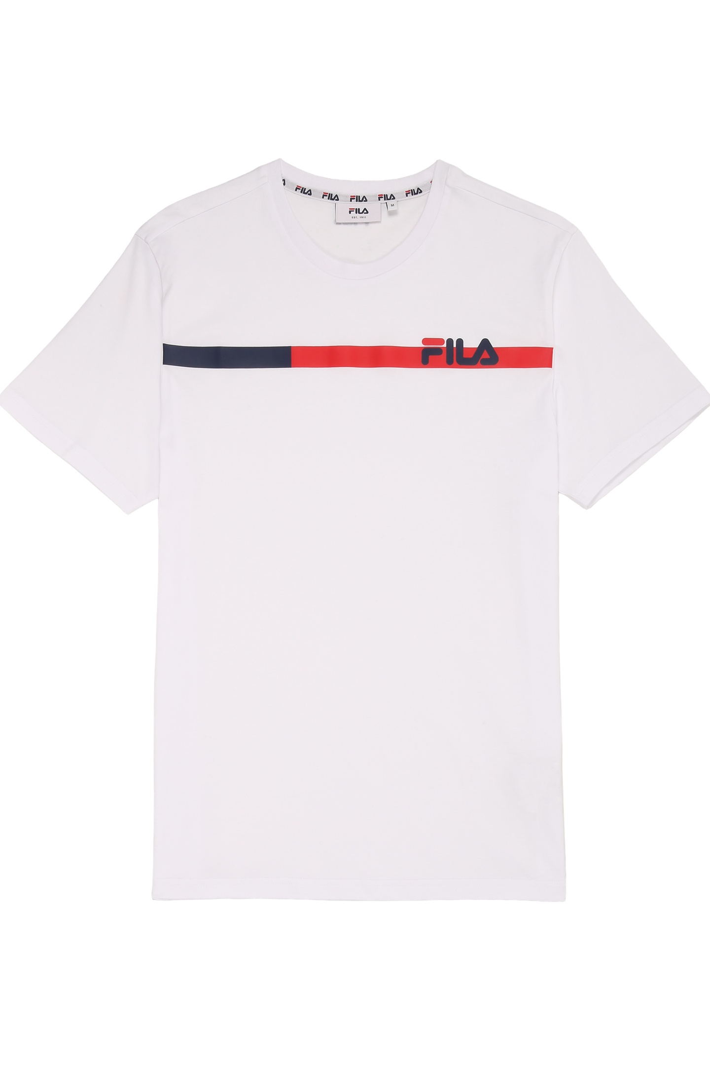 SIDNEY TEE WITH BLOCK STRIPES BRIGHT WHITE 1