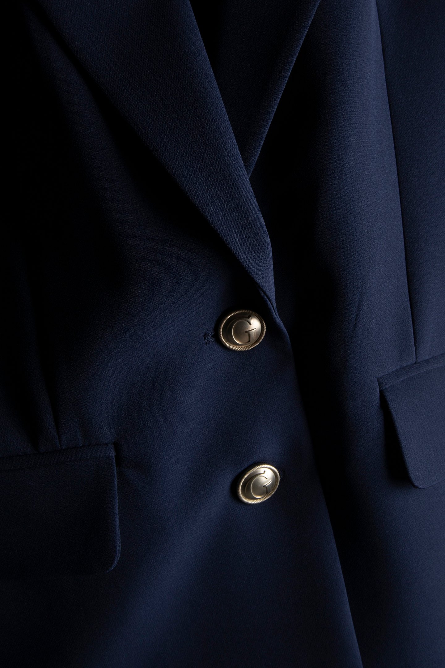 GUESS ECO ANDREE SINGLE BREAST BLACKENED BLUE 4