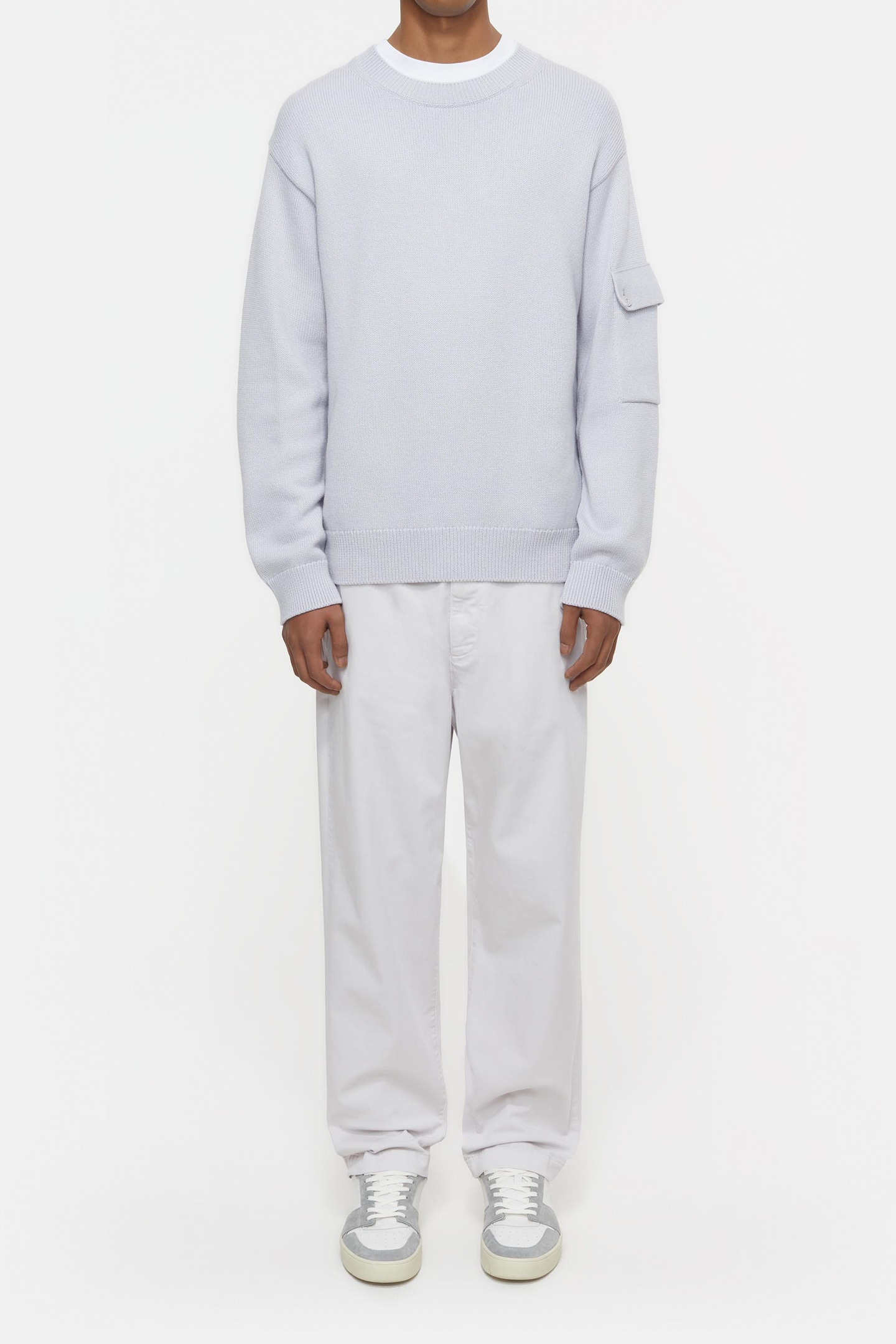 CREWNECK JUMPER KNITS FOG GREY 1