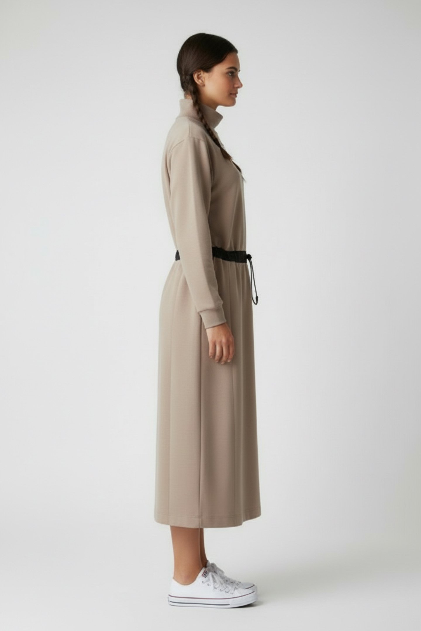 ZAFIROALF DRESS DARK SAND 3