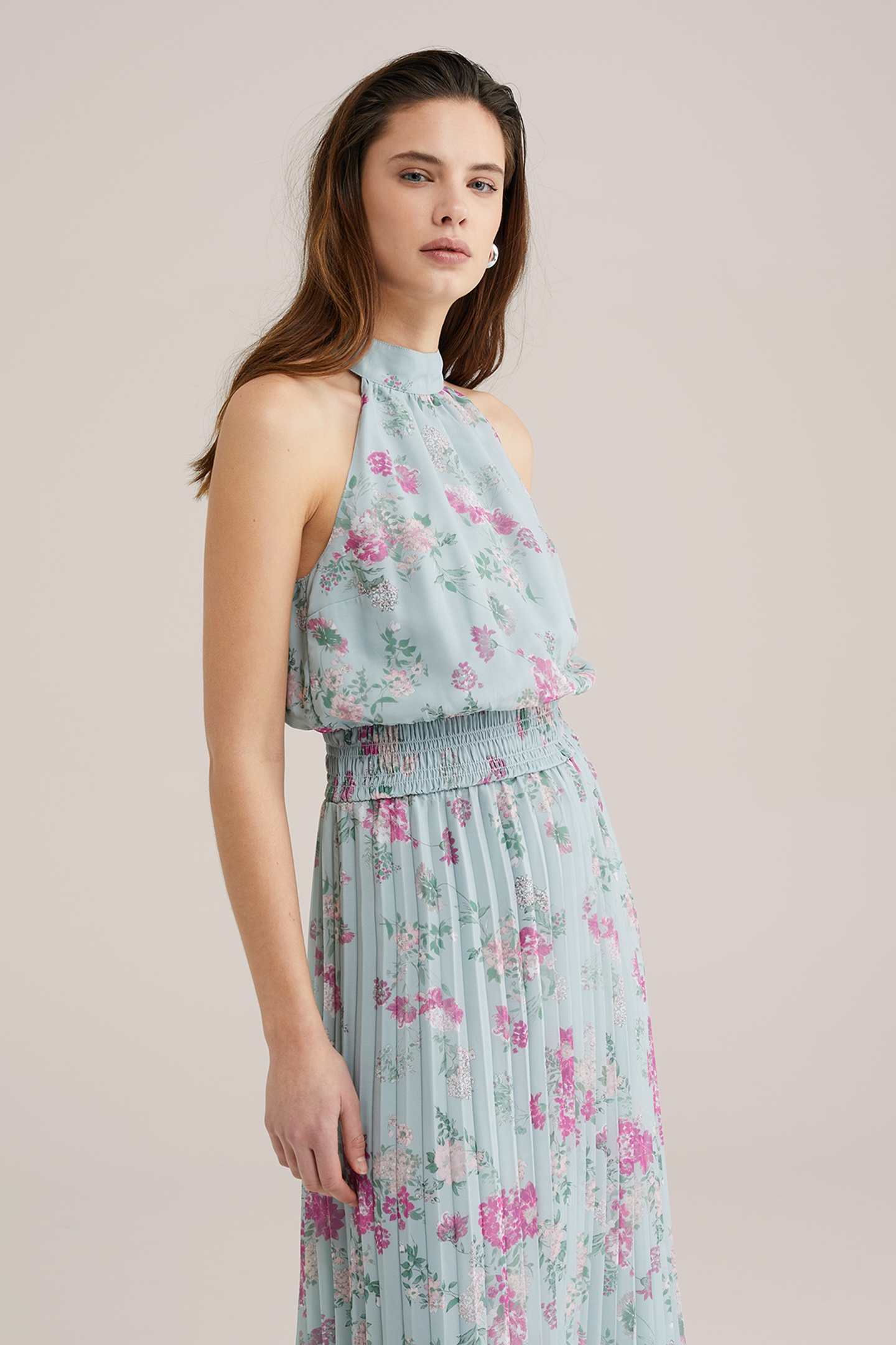 DRESS MID LENGTH LIGHT GREEN 9