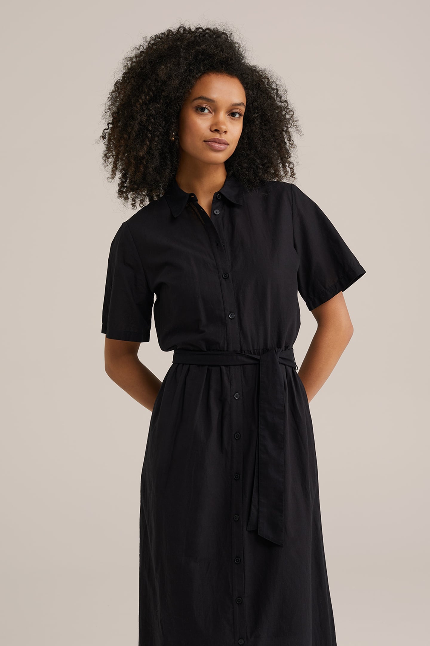 DRESS MID LENGTH BLACK 8