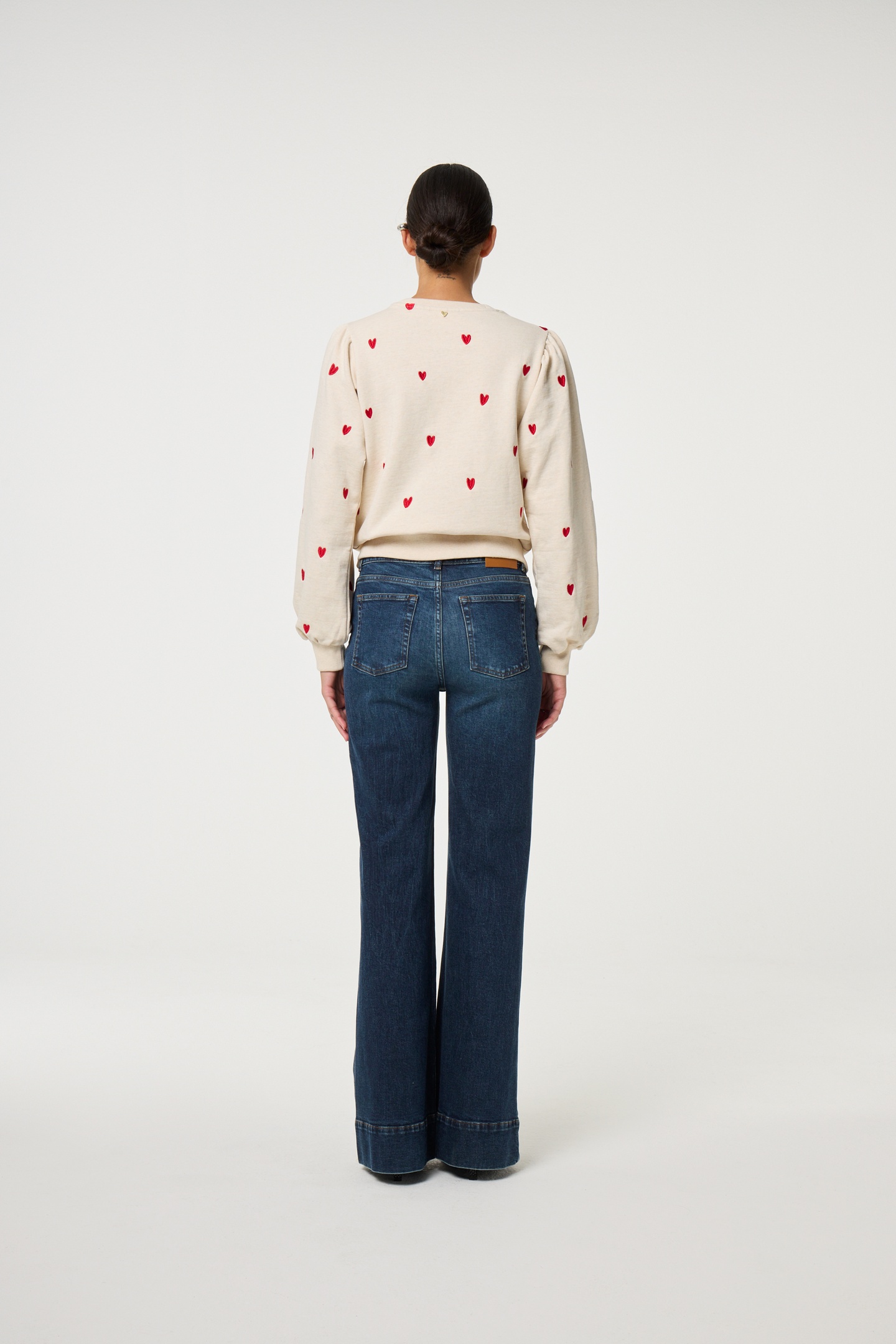 DINA SWEATER OATMEAL / DISCO RED 3