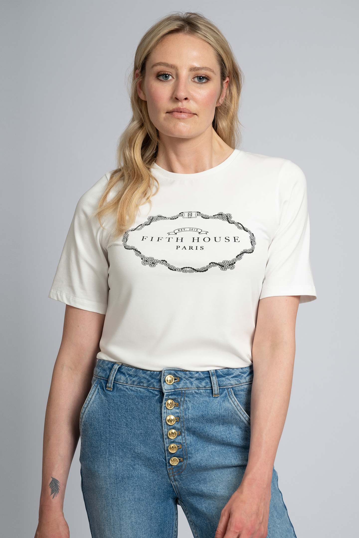 GINETTE T-SHIRT STAR WHITE 1