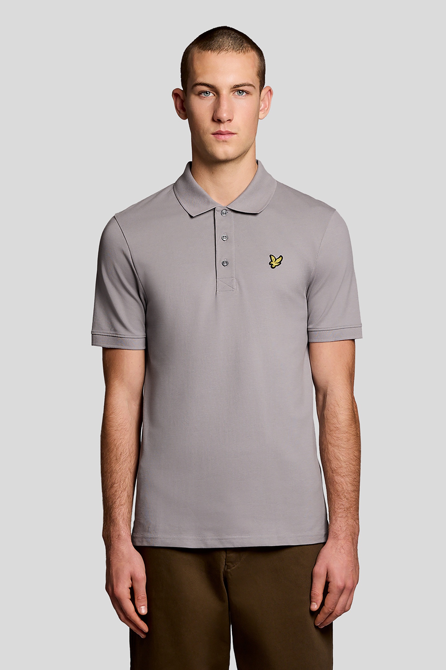 PLAIN POLO SHIRT GULL GREY 2