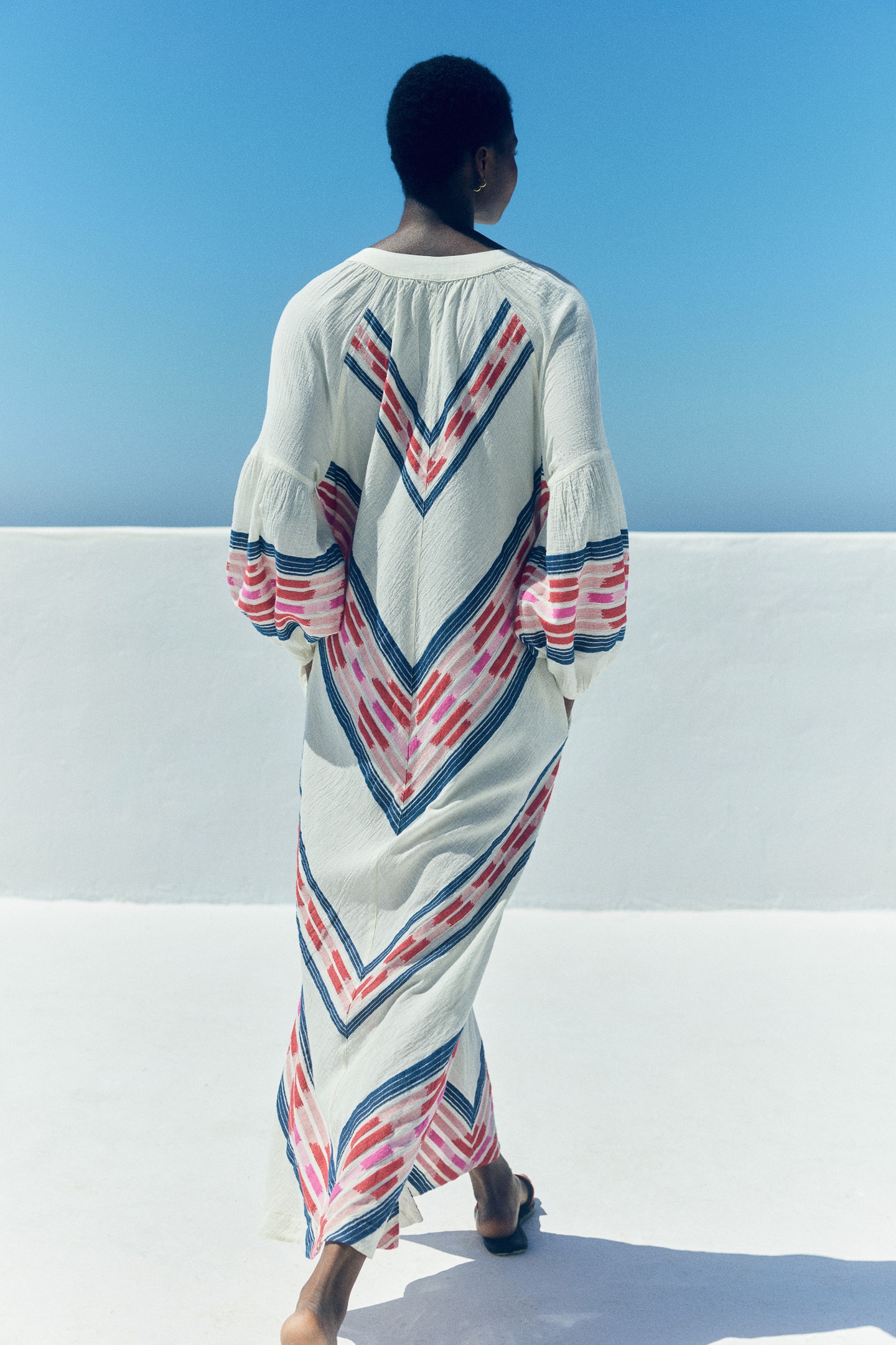 BELOVED LONG DRESS JACQUARD NAVY RED 4