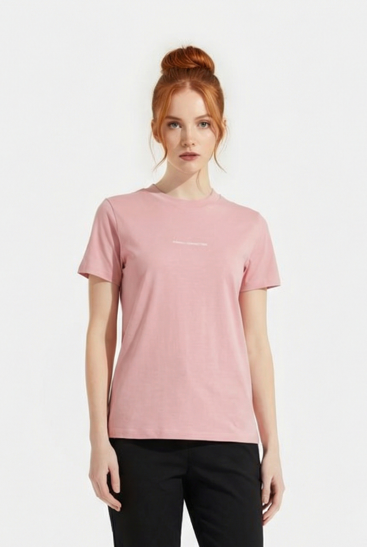 FRENCH CONNECTION TEE WASHED PINK/WHITE 1