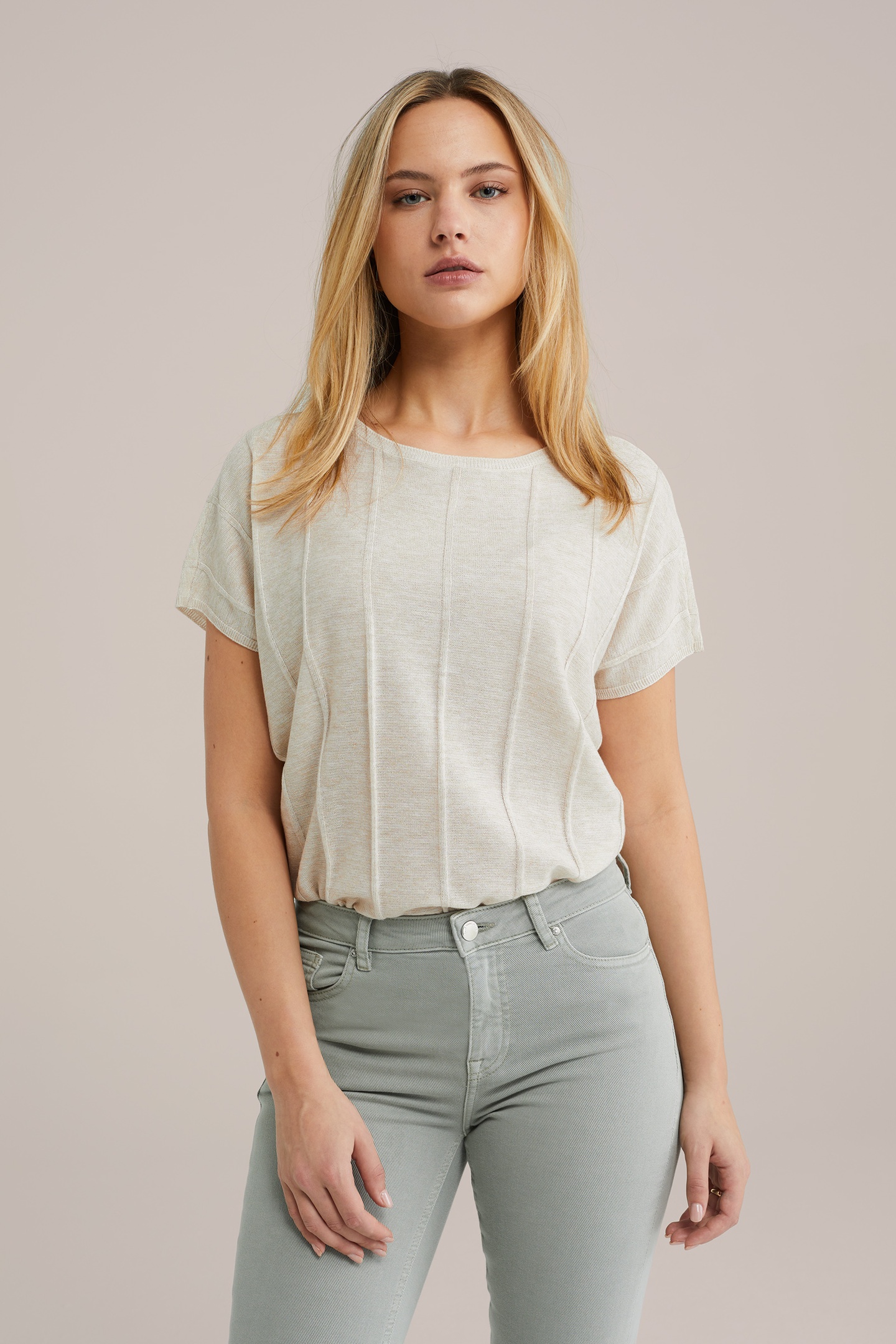 KNITTED PULLOVER BEIGE 1