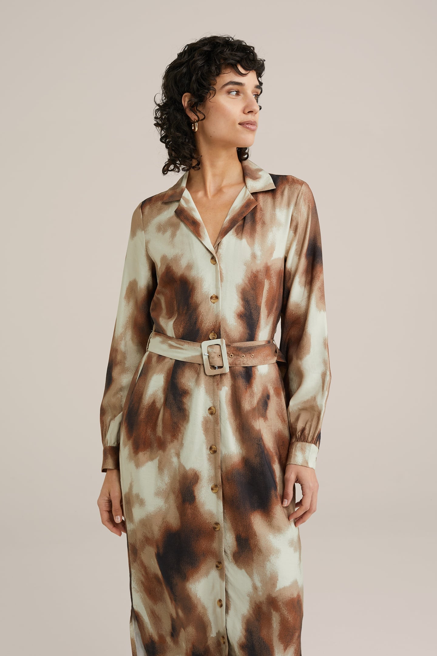 DRESS MID LENGTH BROWN 11