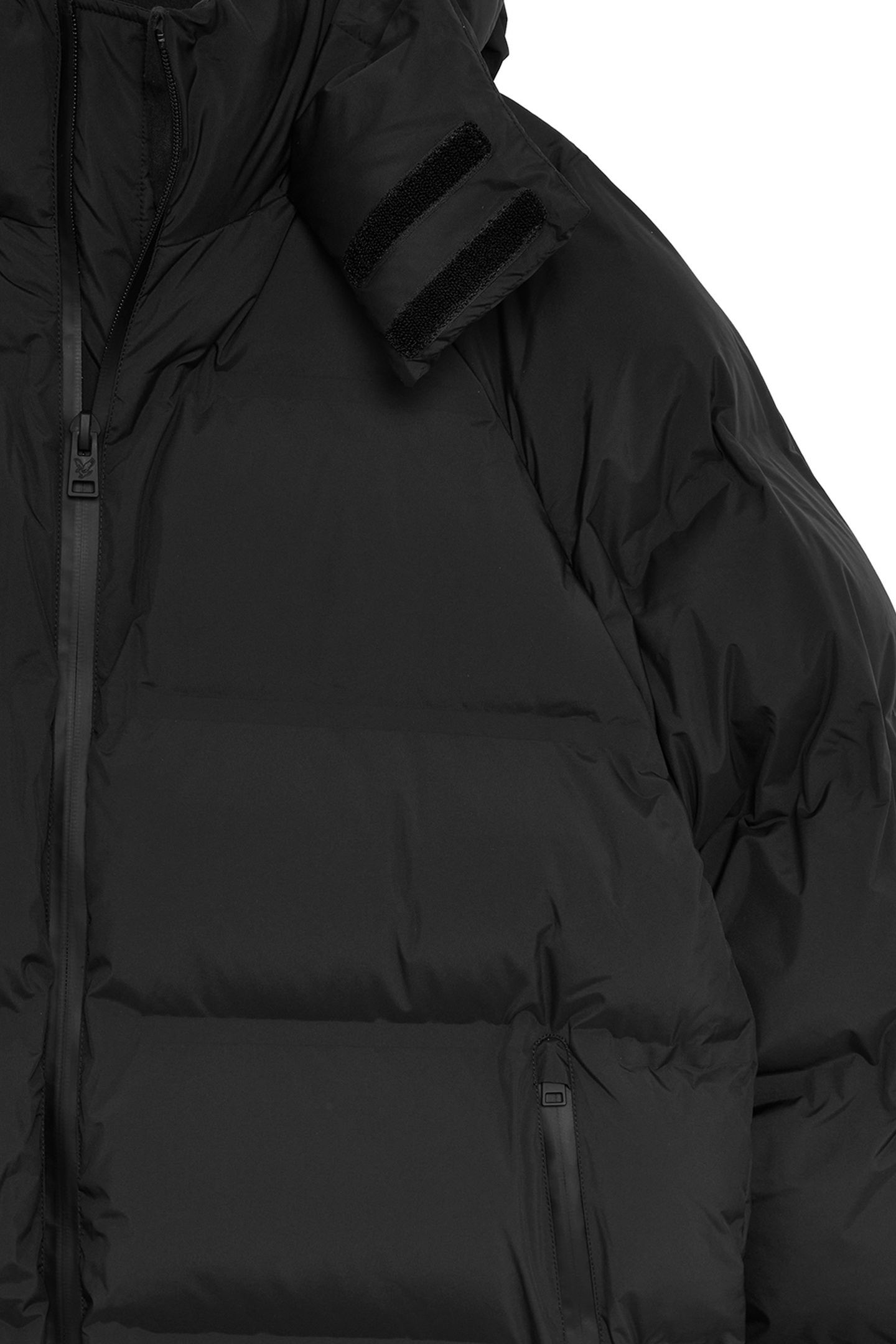 WELDED LONGLINE PUFFER JACKET JET BLACK 8