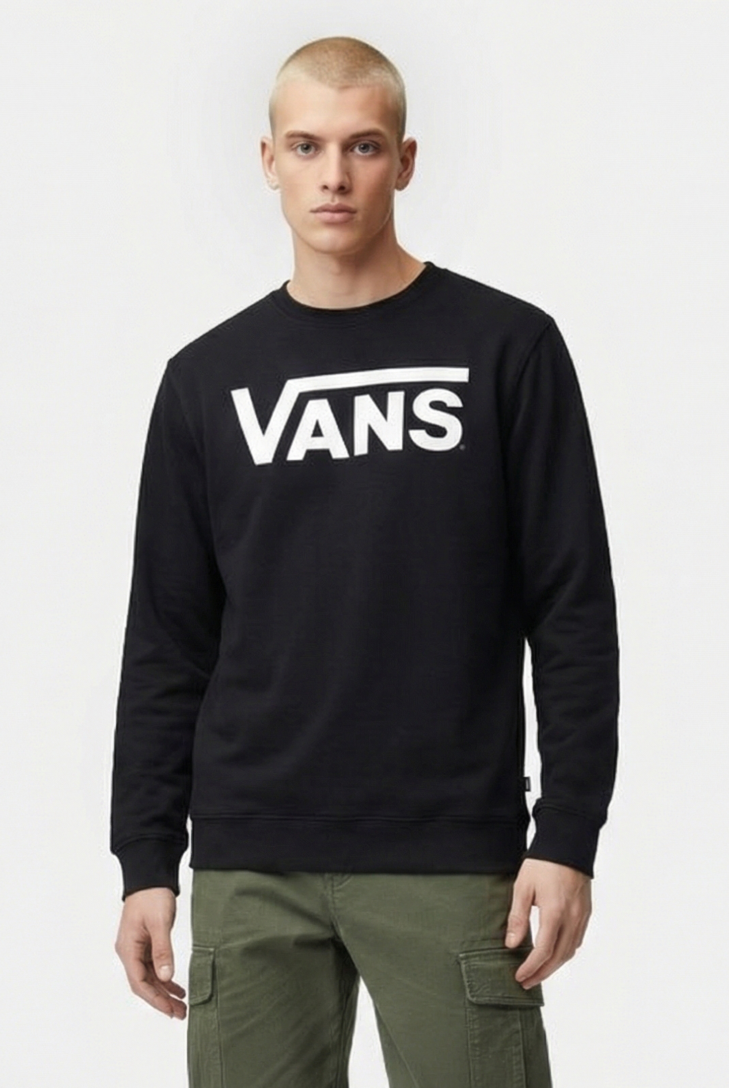 MN VANS CLASSIC CREW II BLACK/WHITE 1