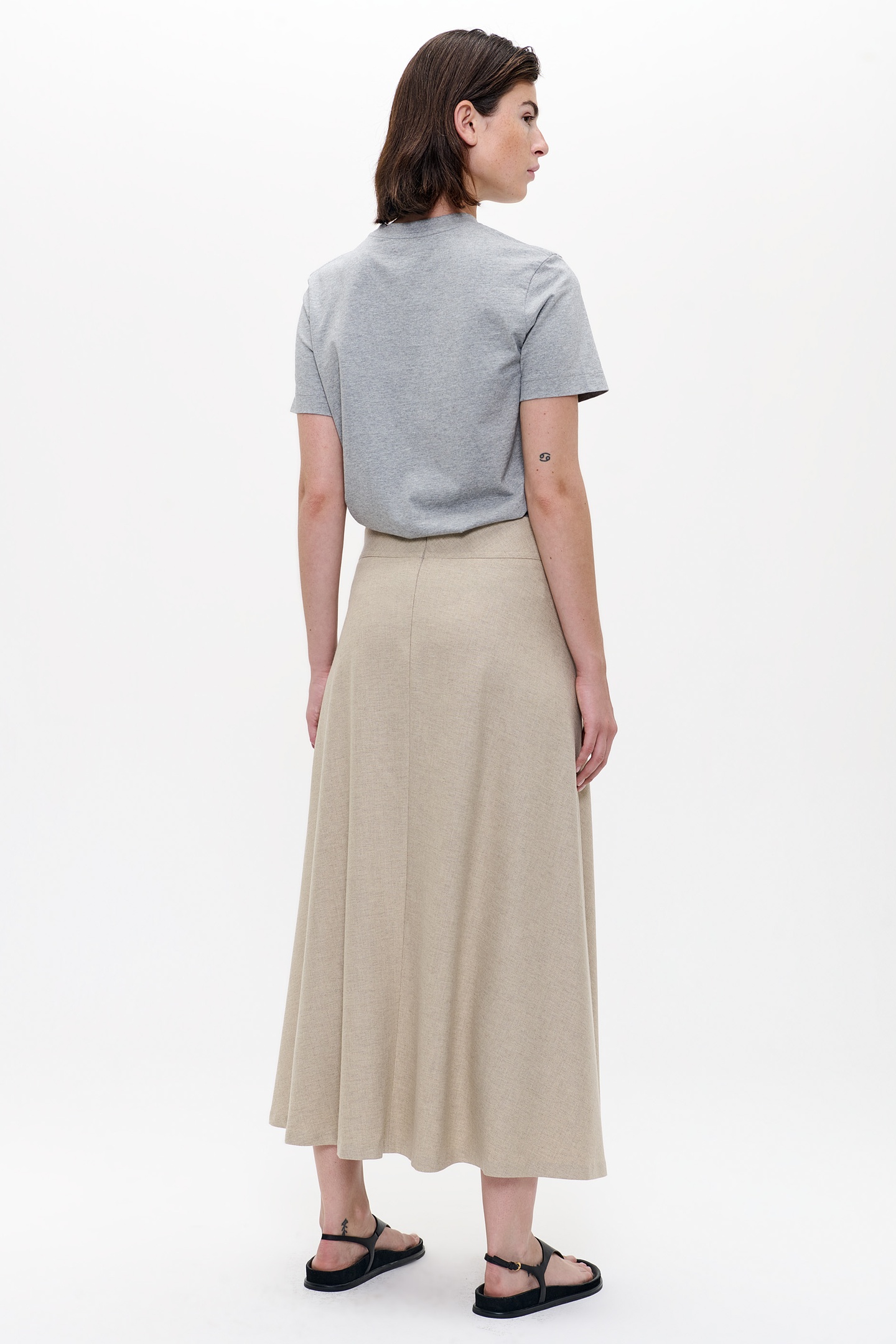 WOOL MIX LONG SKIRT EVEREST 3