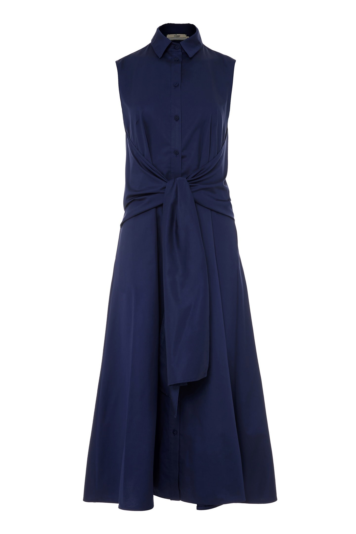 EROS LONG DRESS POPLIN NAVY 1
