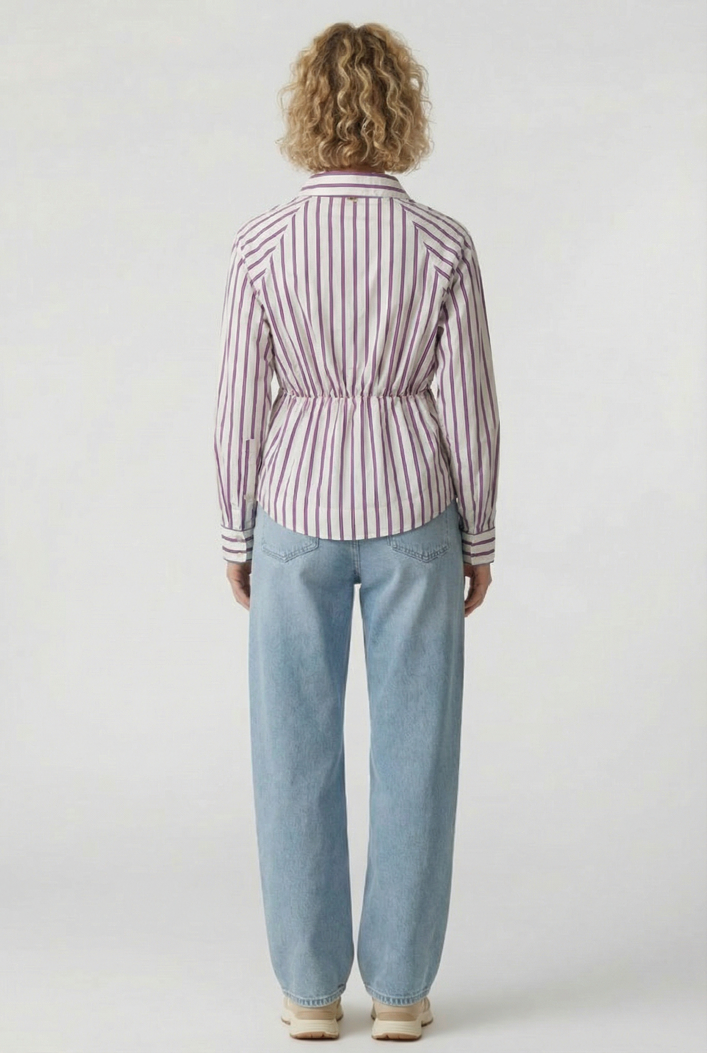 BLOUSE STRIPED POPLIN CREAM 2