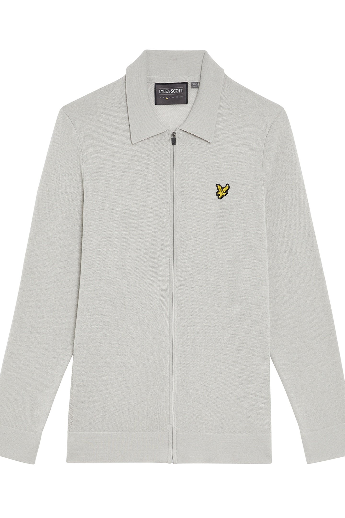 LIGHTWEIGHT KNITTED COLLARED CARDIGAN PEBBLE 2