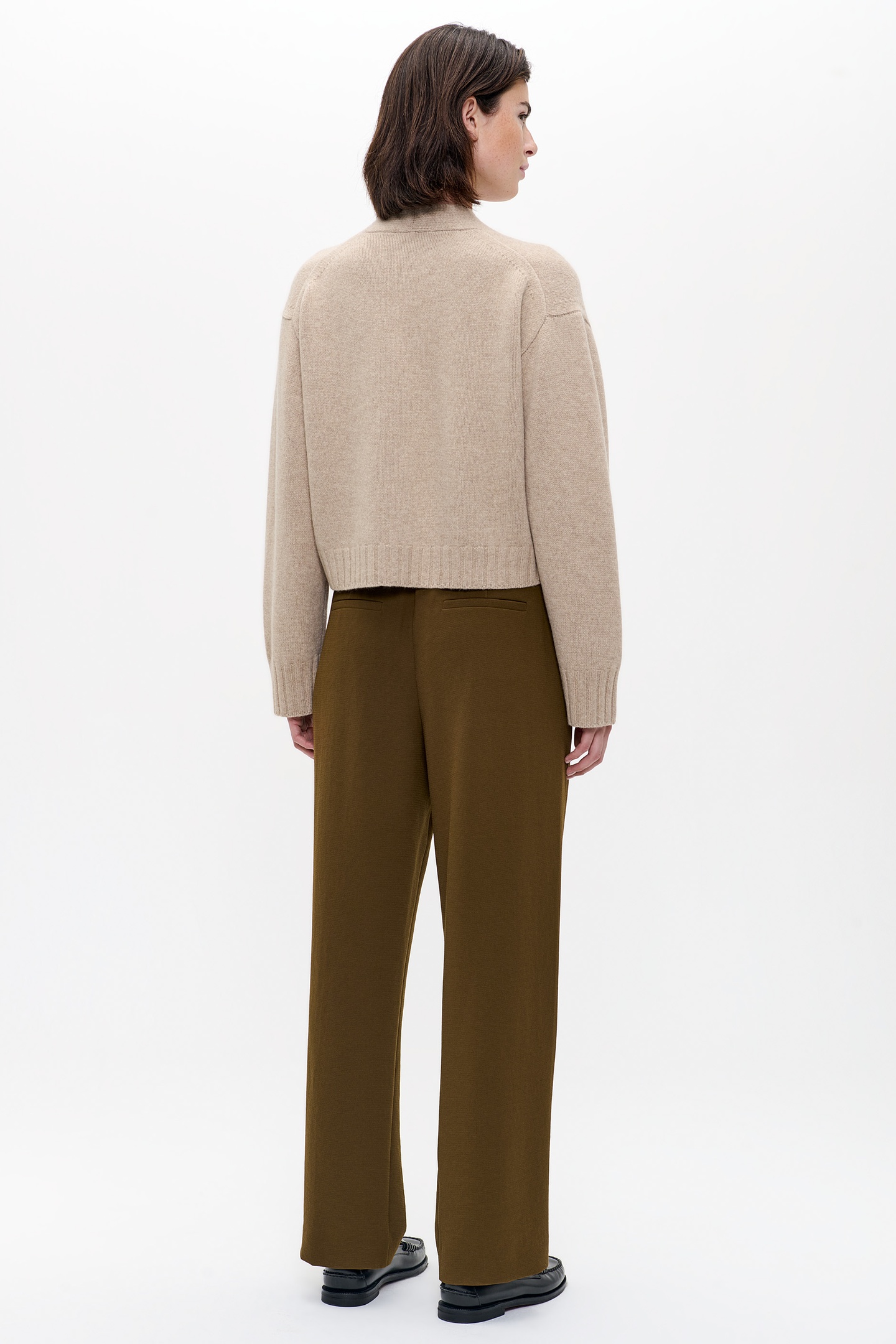 YAK MERINO CROPPED CARDIGAN EVEREST 4