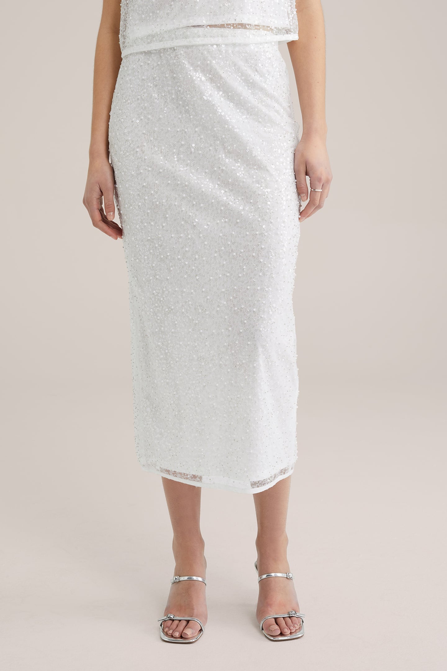 SKIRT MEDIUM LENGTH WHITE 10