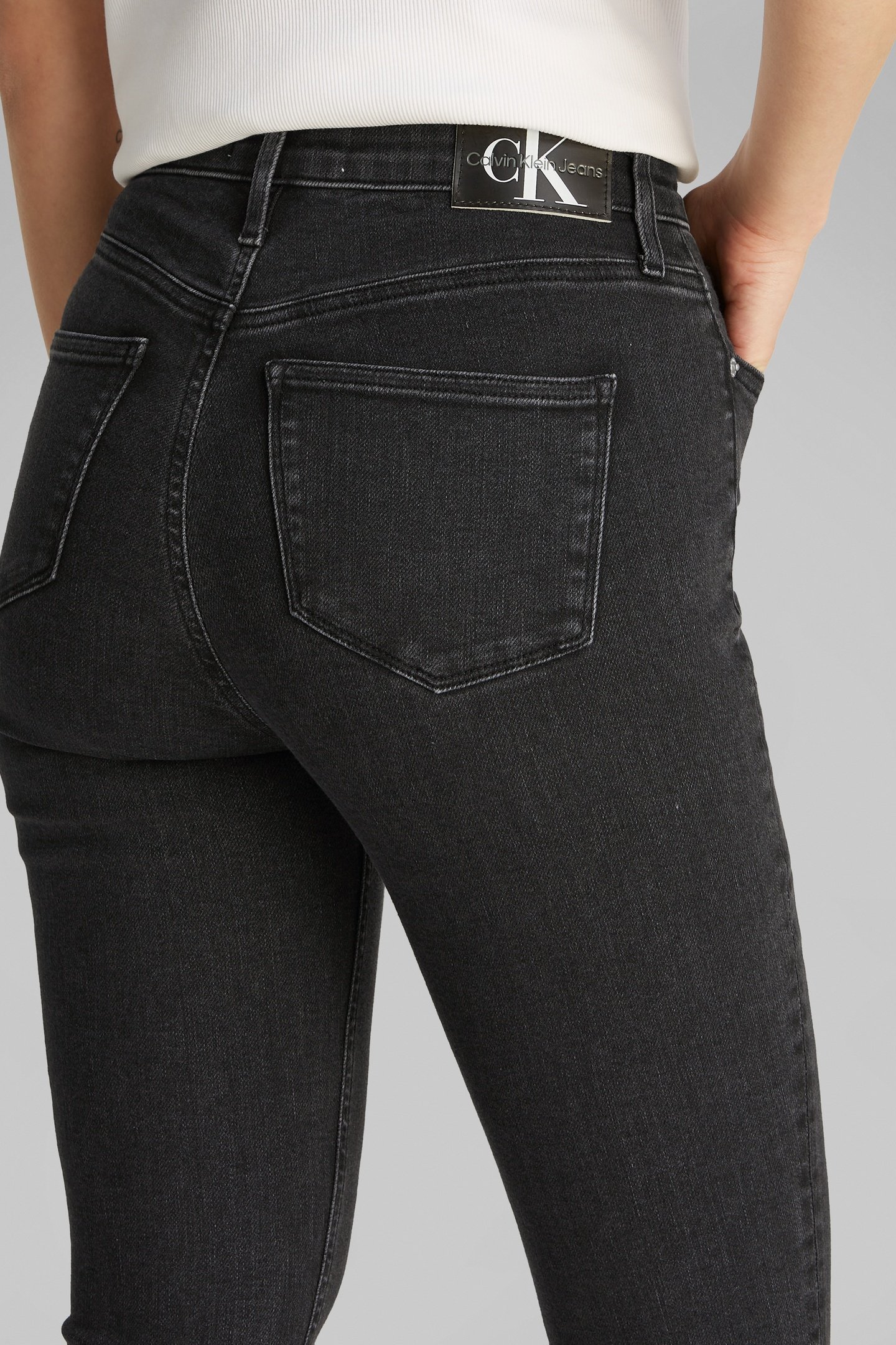 HIGH RISE SKINNY JEANS DENIM BLACK 3