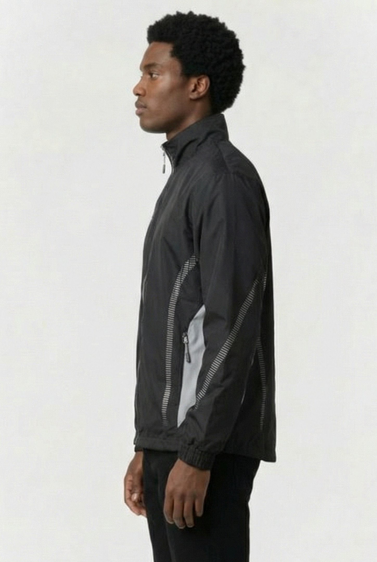 UNISEX TL WARM UP JACKET BLACK GREY 5