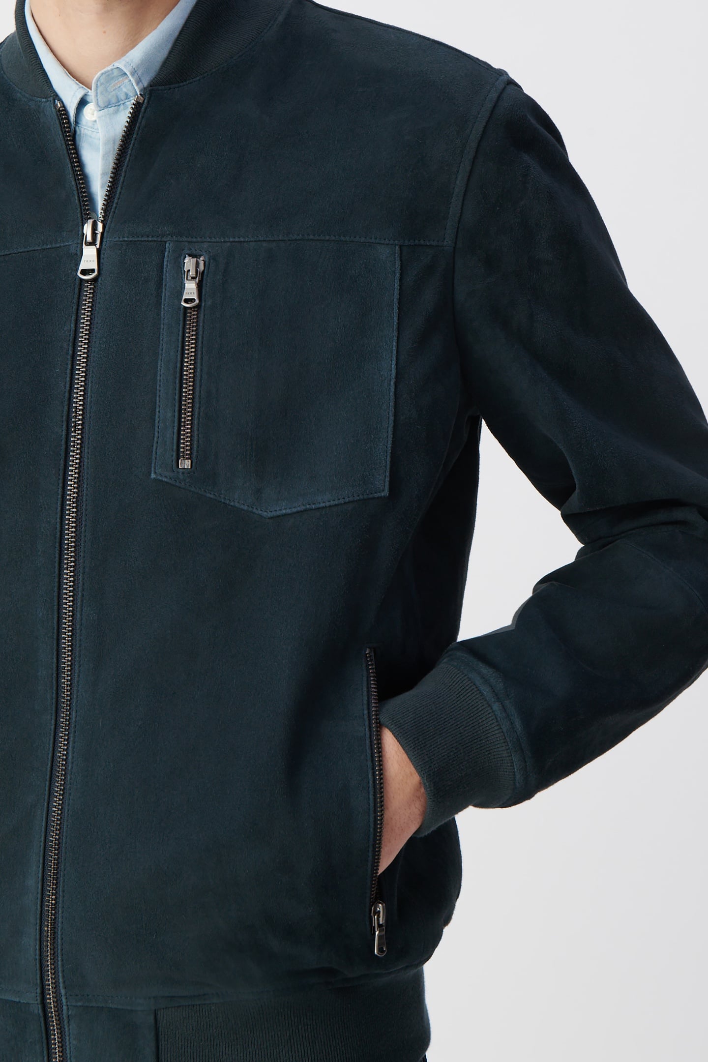 INK SUEDE BOMBER JACKET 5