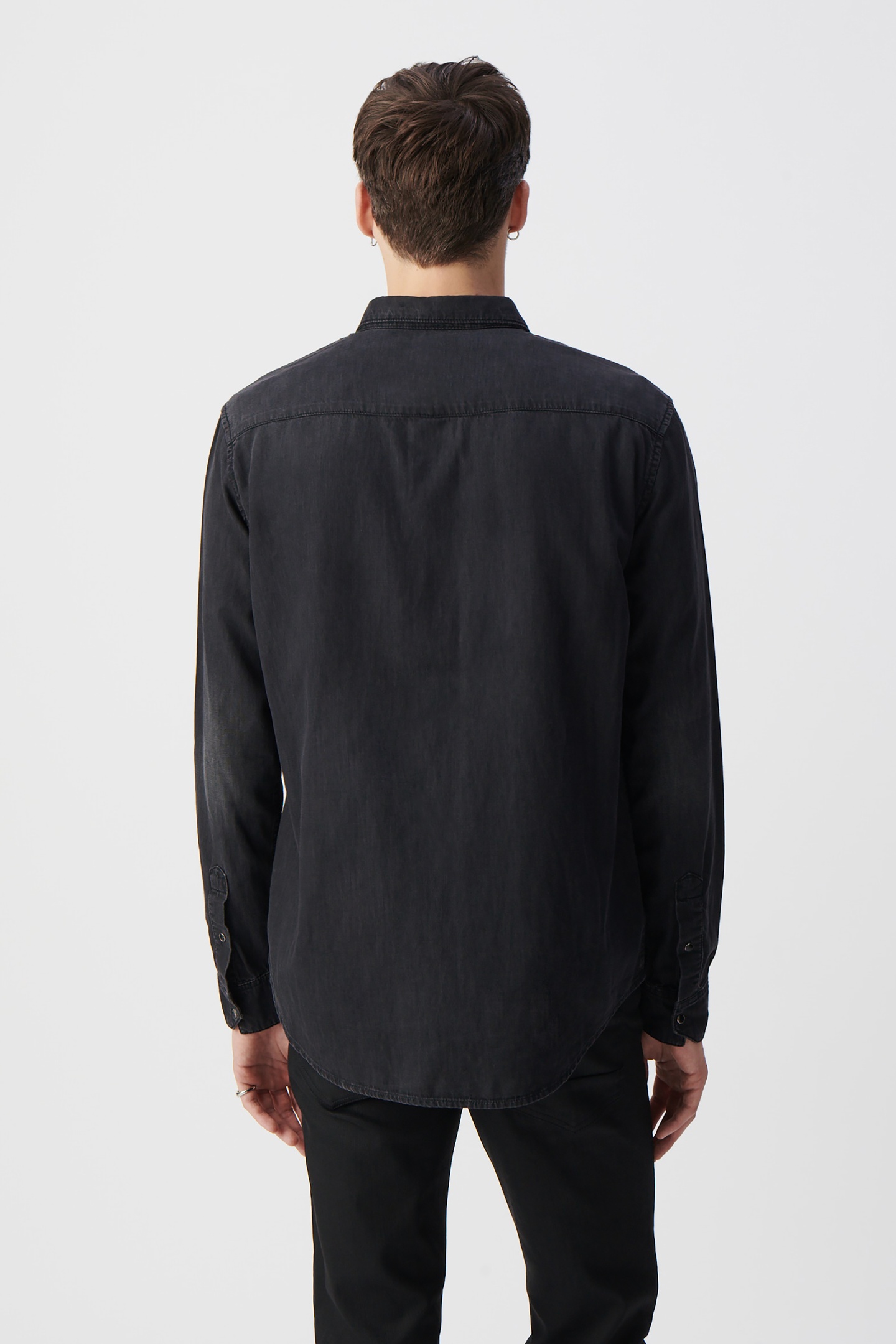 UPCYCLED BLACK DENIM WATERLESS REGULAR SHIRT 3