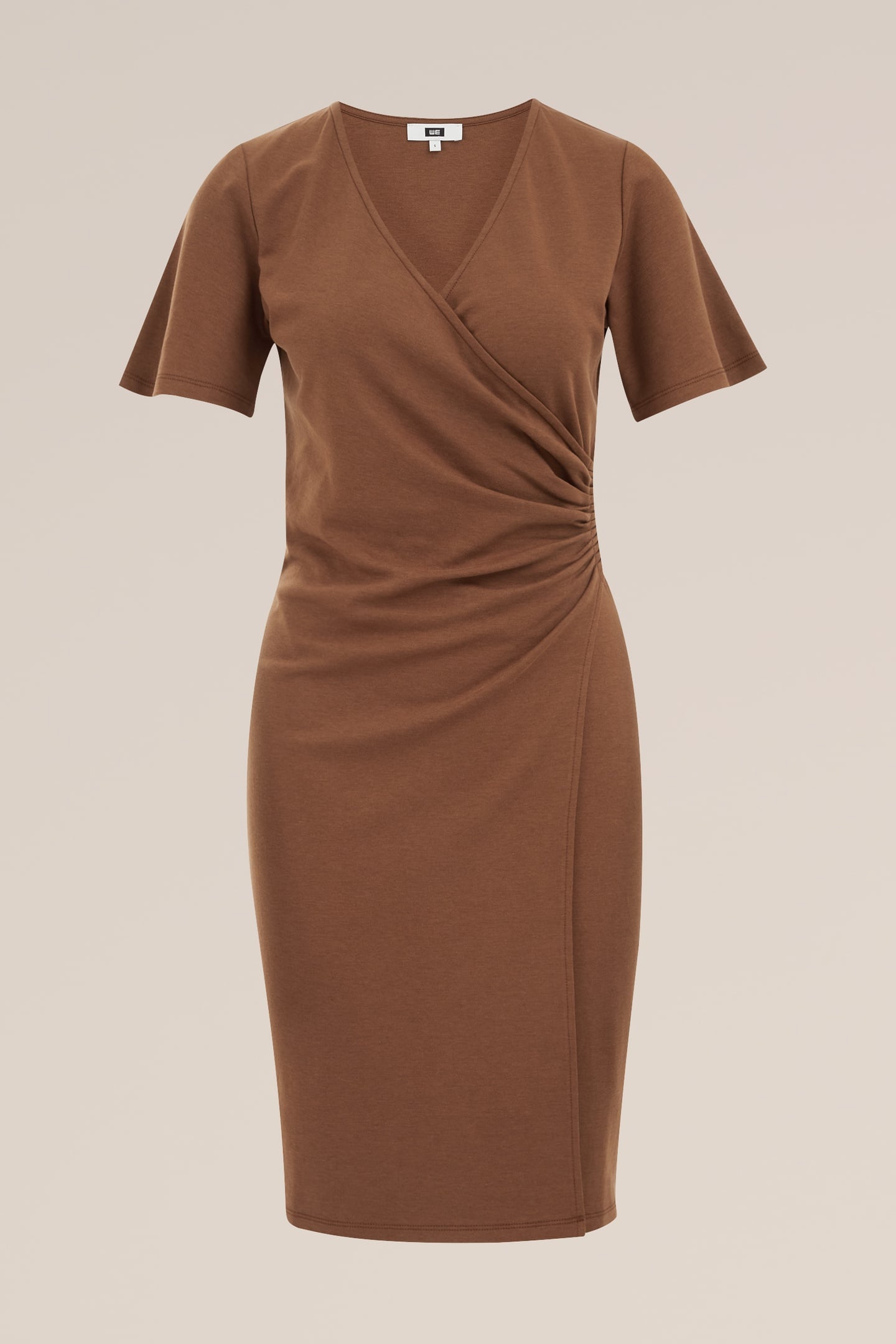 DRESS MID LENGTH BROWN 10