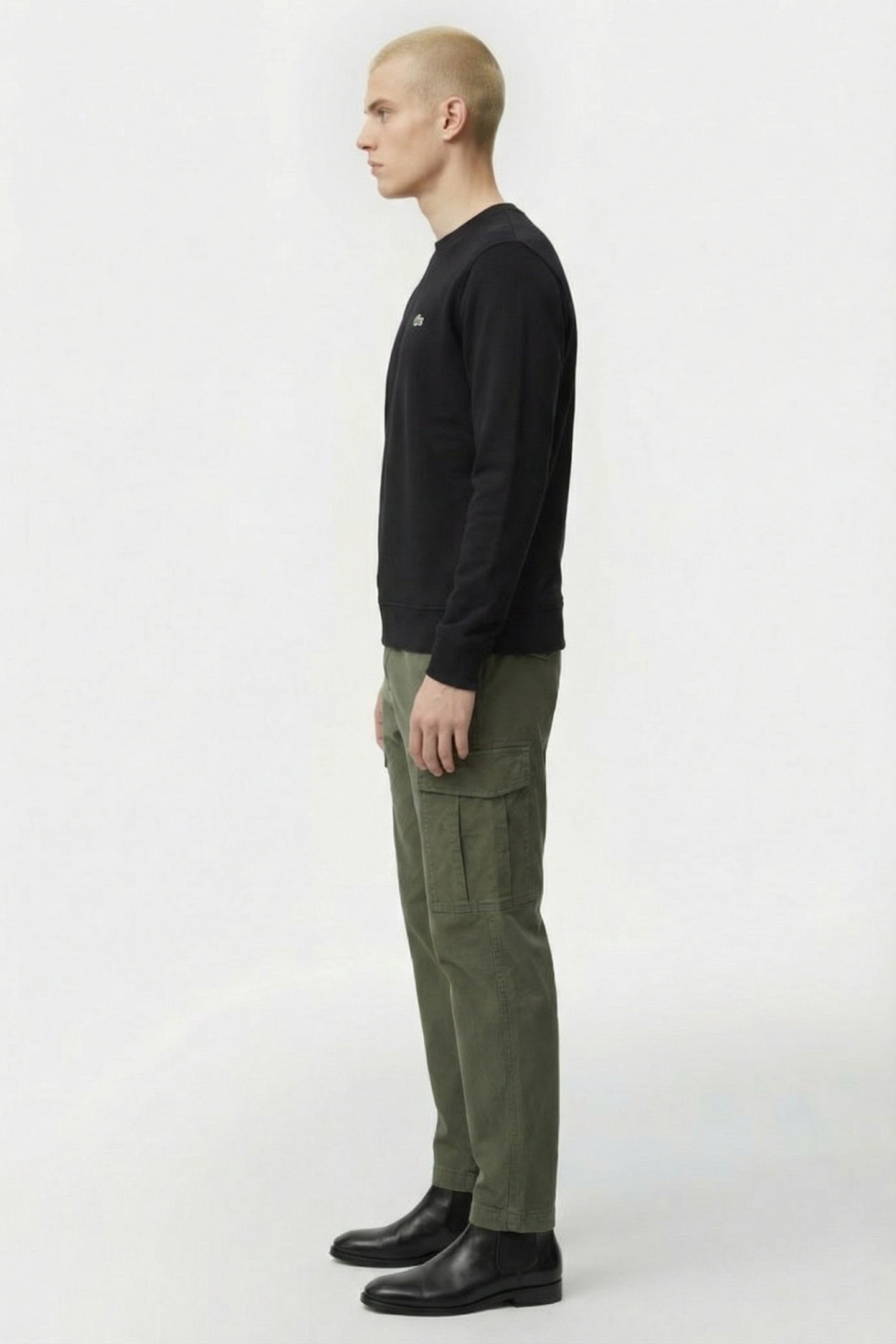 FLEECE CREW NECK SWEATSHIRT BLACK 3