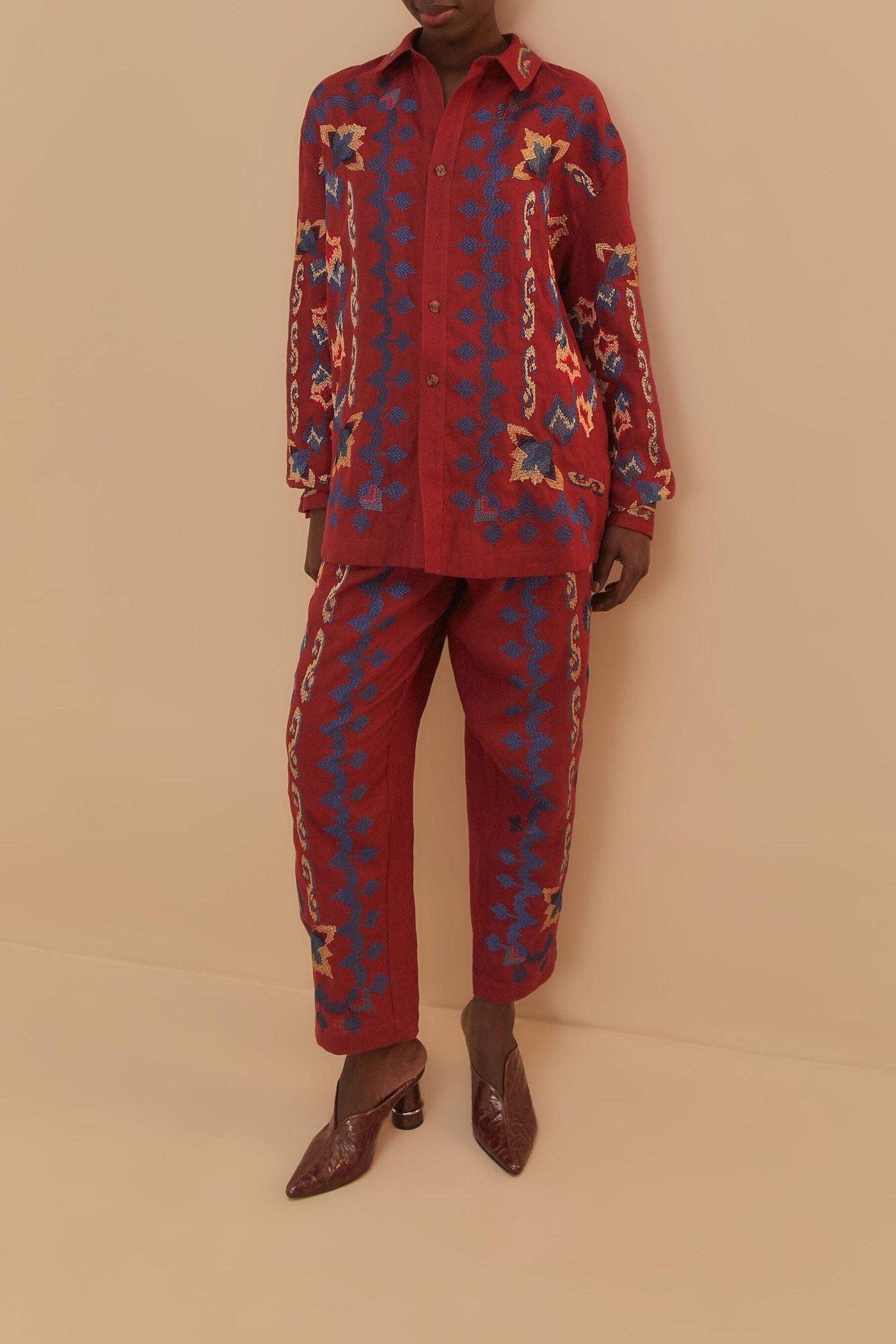 FLORAL EMBROIDERY JACQUARD SHIRT 2