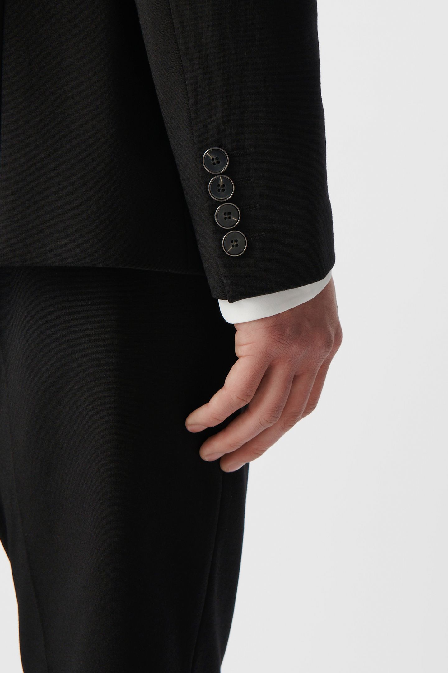 BLACK MILANO KNIT LOOSE SUIT JACKET 9